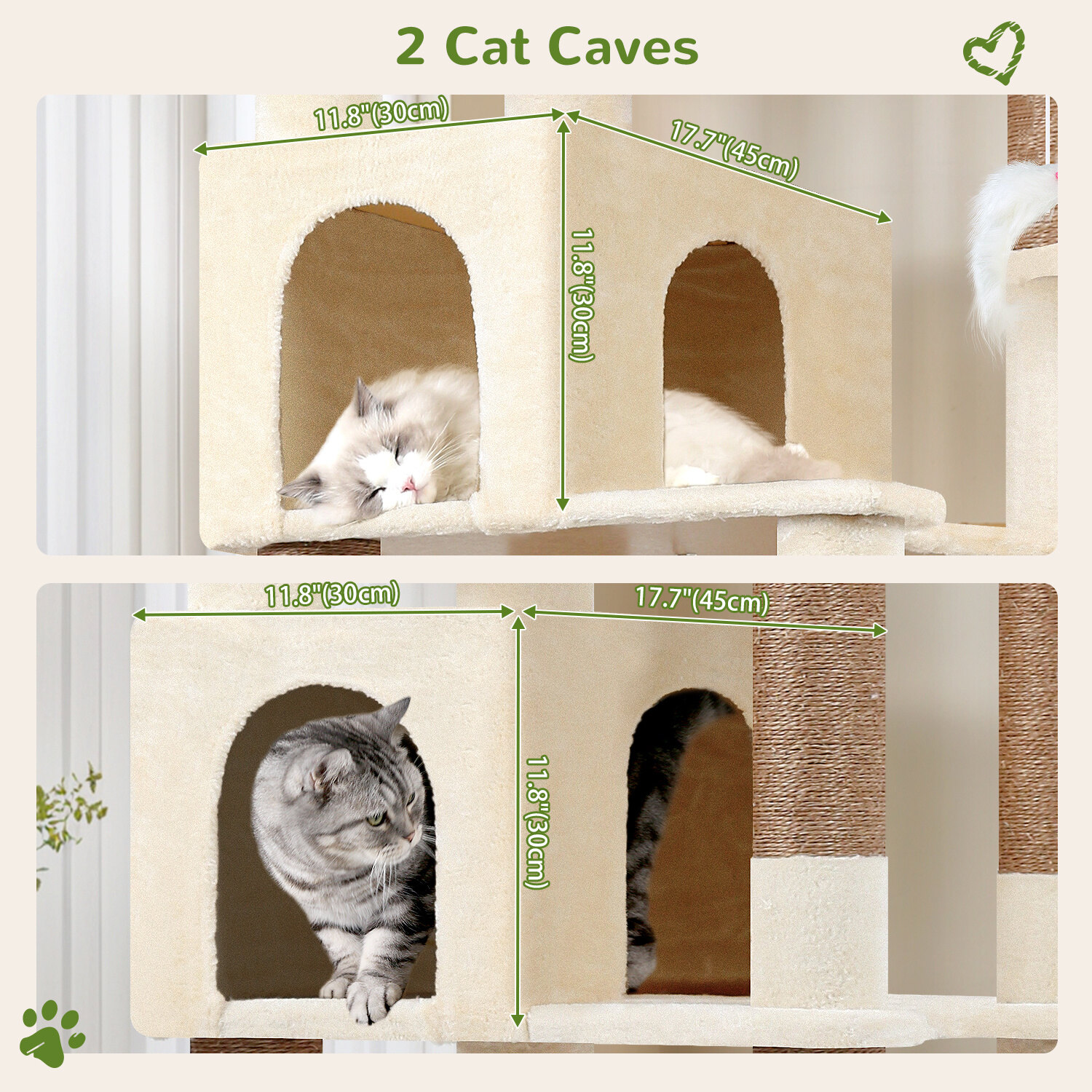 globlazer-s81c-s-series-arbre-chat-beige-206-cm-large image 4