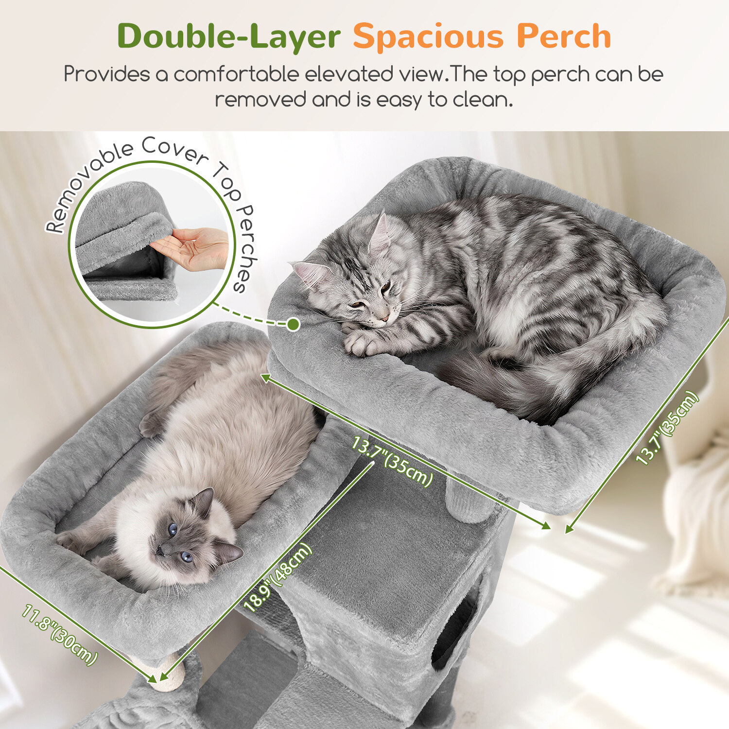 globlazer-f75c-arbre-chat-gris-clair-190-cm image 4