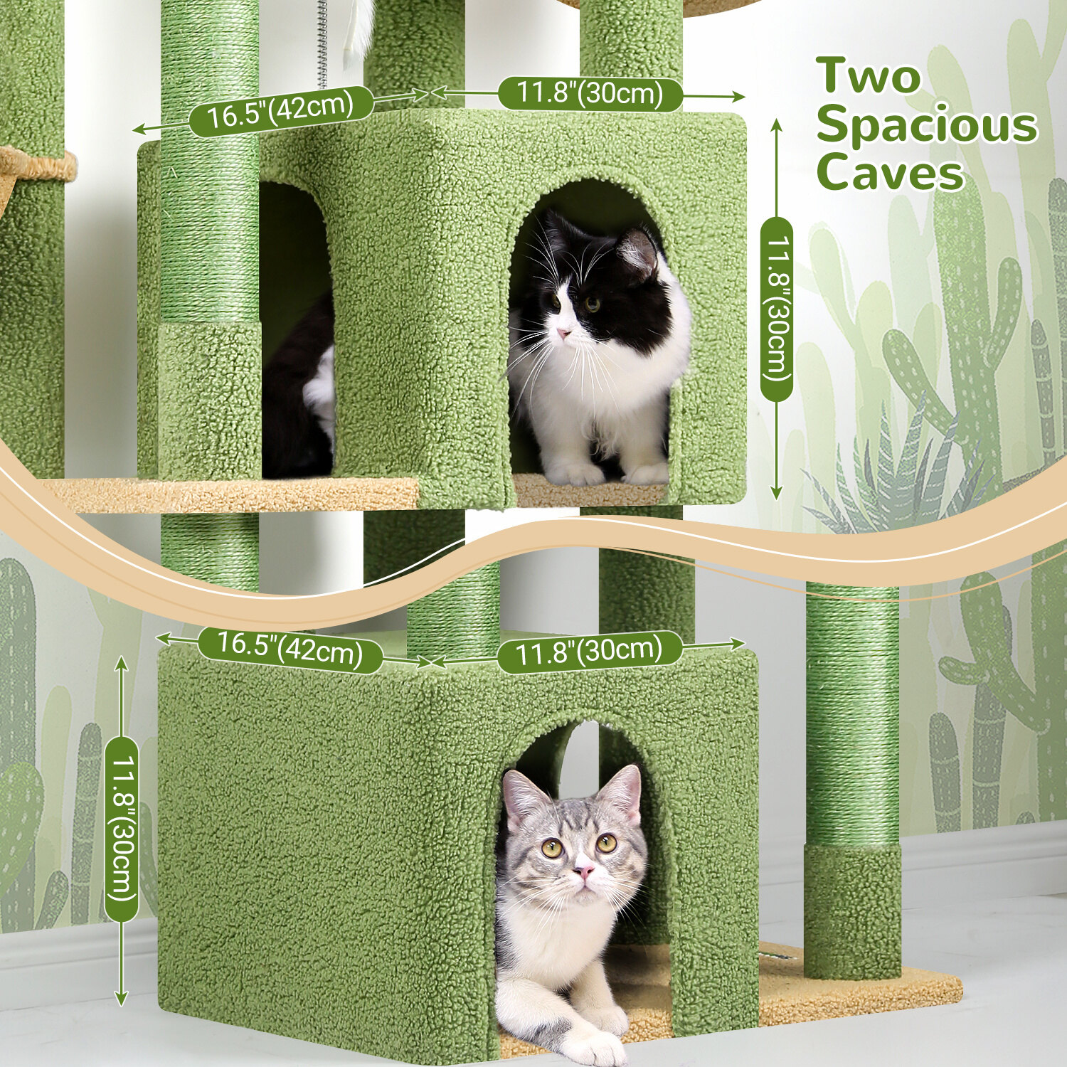 globlazer-s68-arbre-chat-68-pouces-vert-cactus-haut image 4