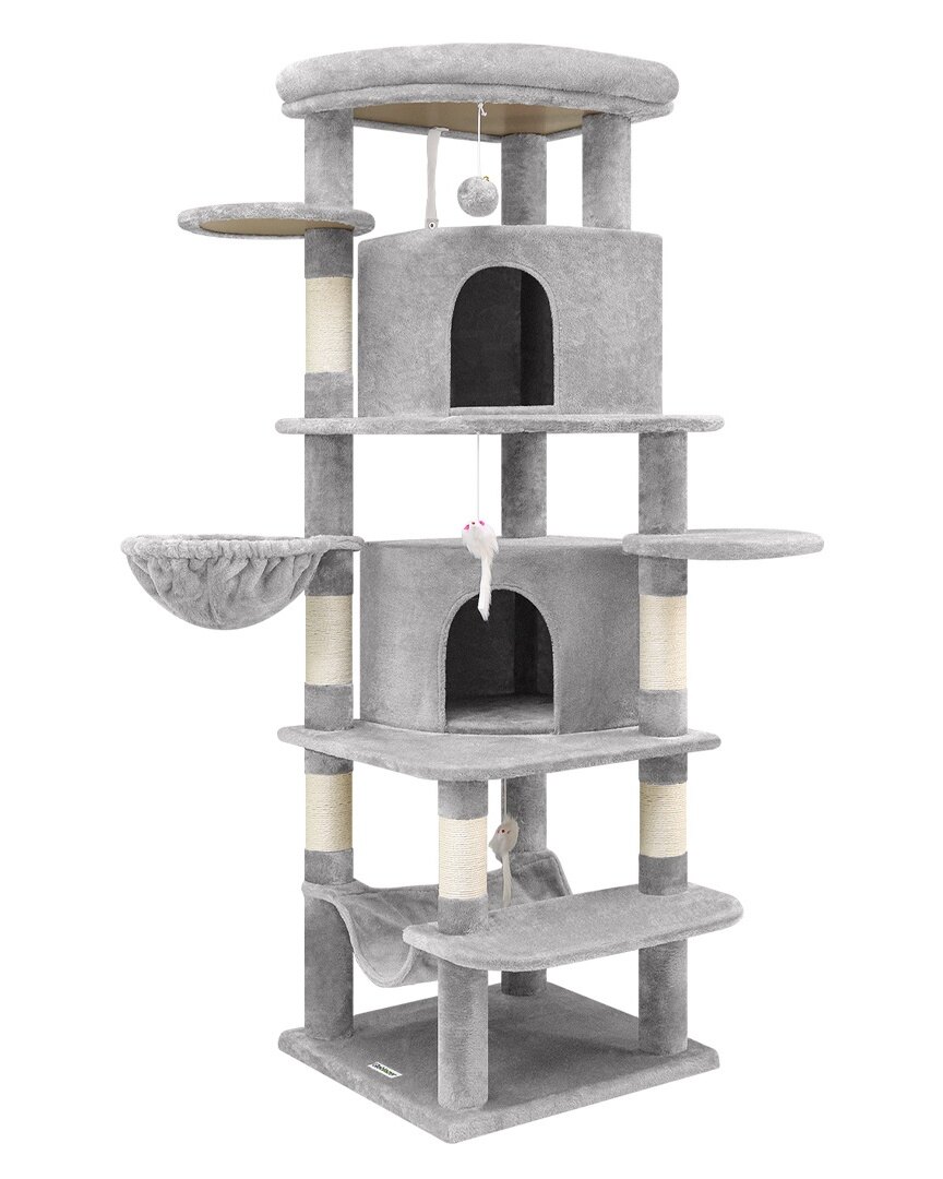 globlazer-c66-arbre-chat-168-cm-gris-clair-panier image 2
