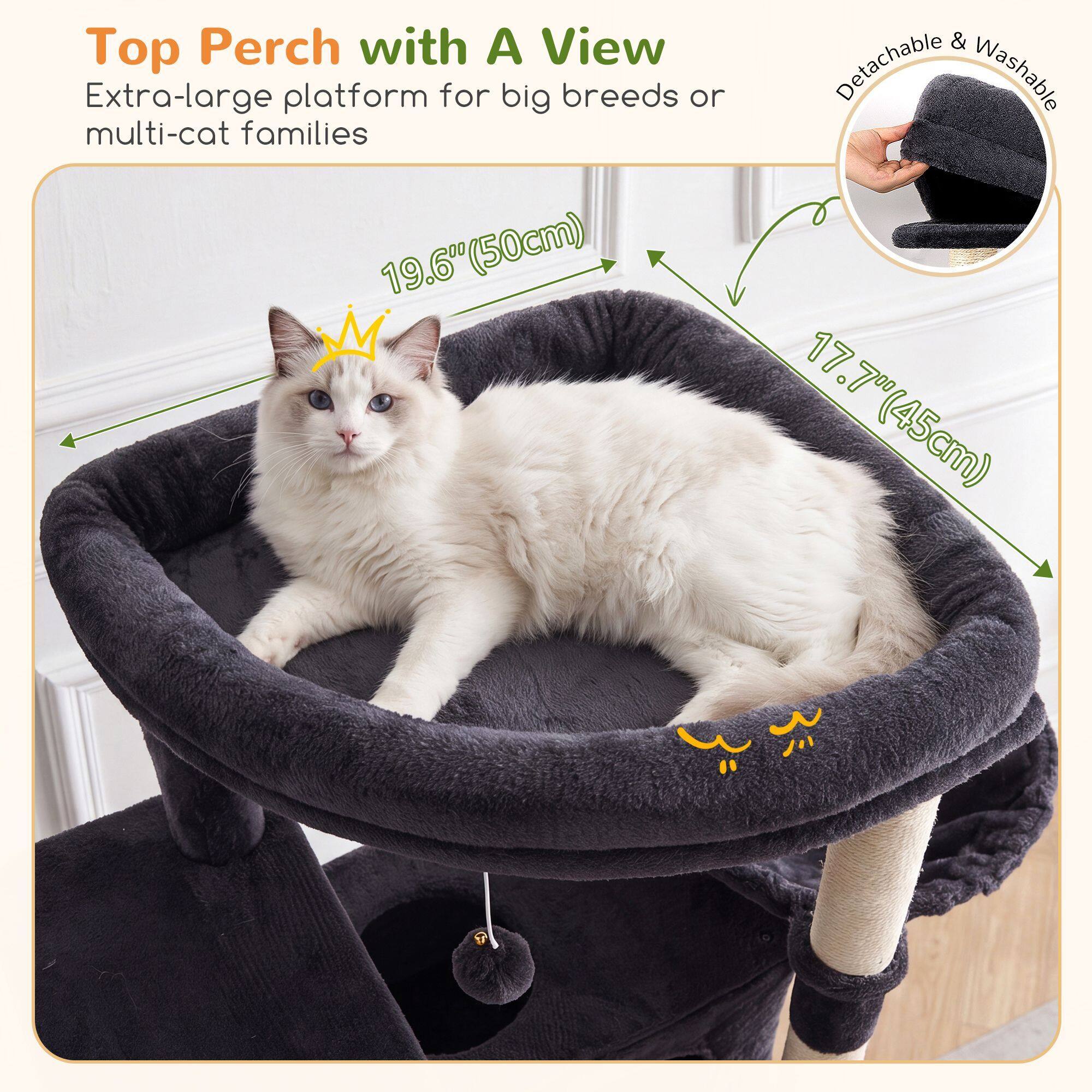 globlazer-f76e-arbre-chat-gris-fonc-193-cm image 5