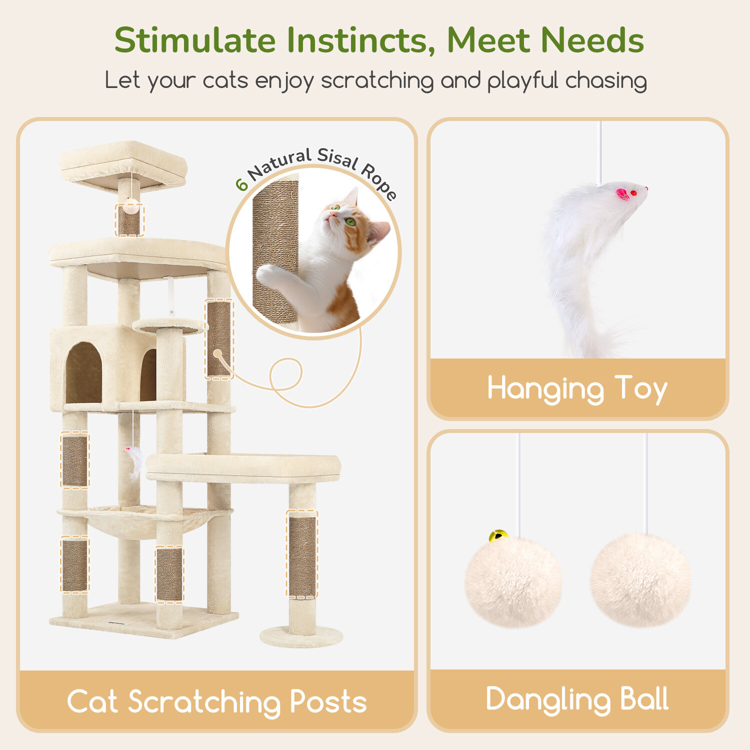 globlazer-s65-arbre-chat-beige-165-cm-robuste image 7