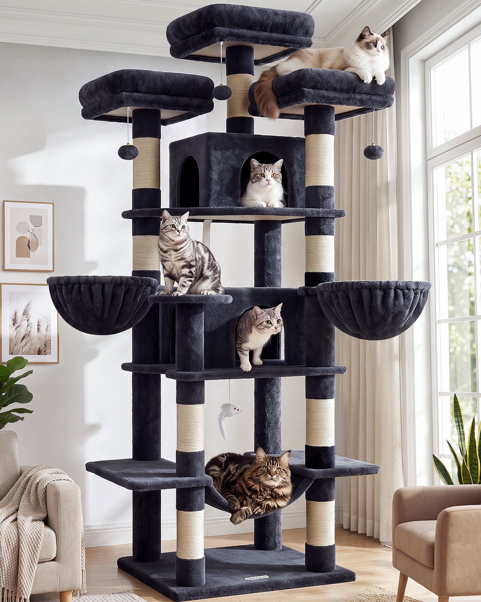 globlazer-f-series-f80-arbre-chat-gris-fonc-203-cm image 1
