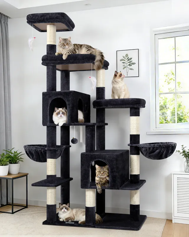 globlazer-f74f-arbre-chat-74-pouces-gris-fonc image 1