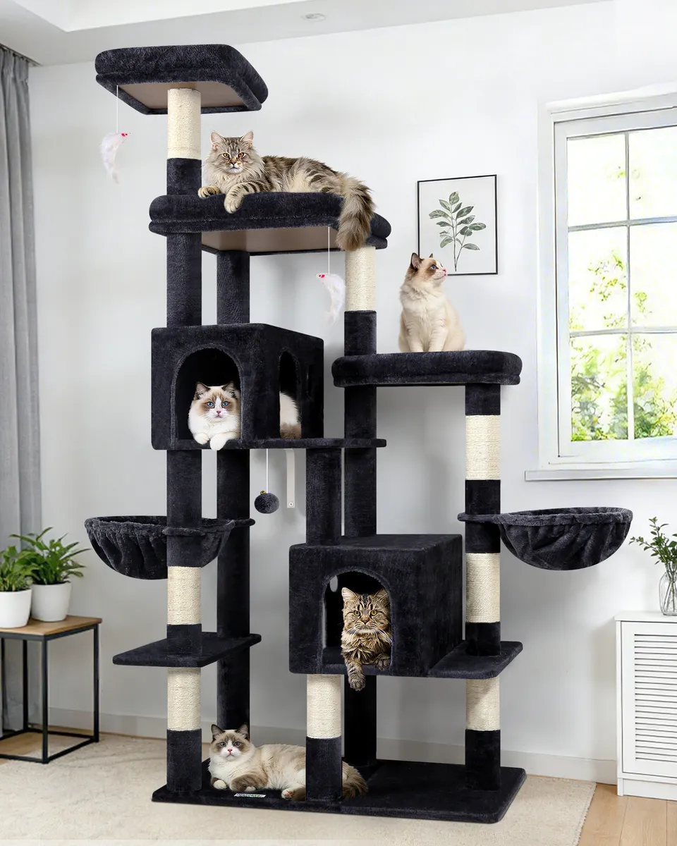 globlazer-f74f-arbre-chat-74-pouces-gris-fonc image 1