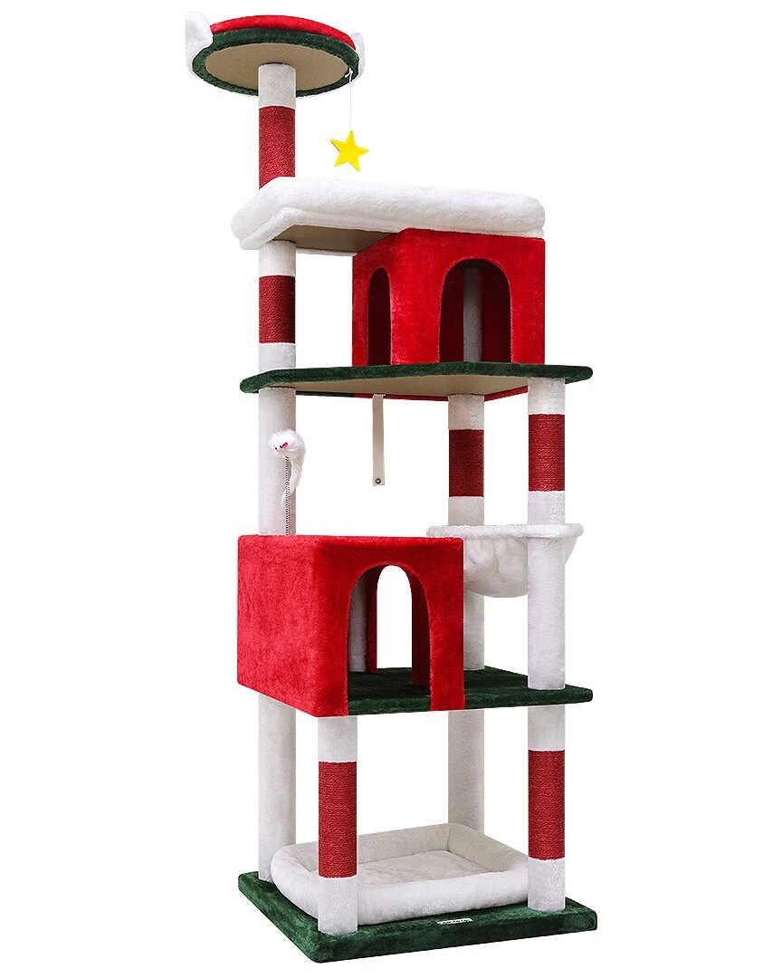 globlazer-s72-arbre-chat-183-cm-rouge-blanc-vert-no-l image 2