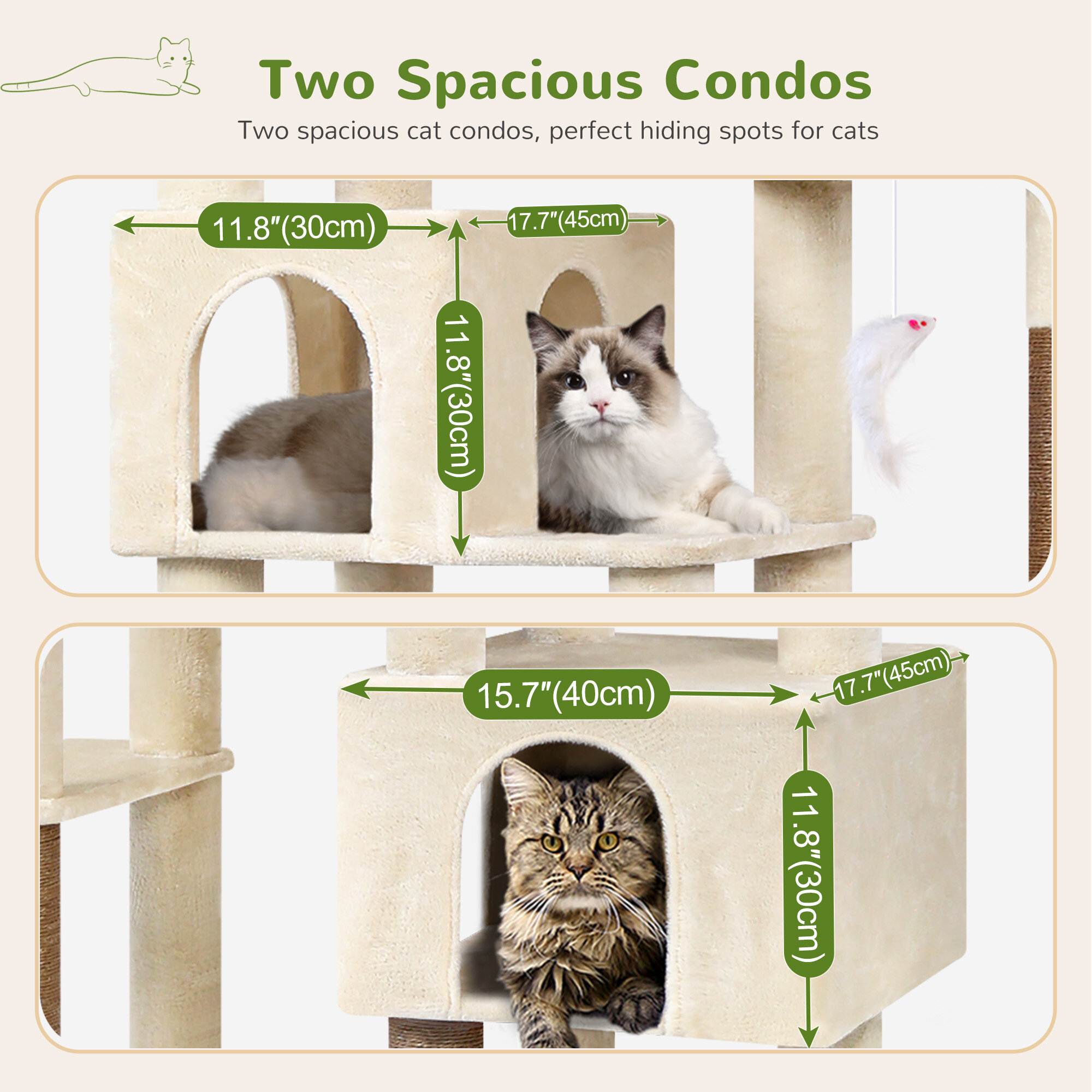 globlazer-f78c-arbre-chat-beige-198-cm-robuste image 4