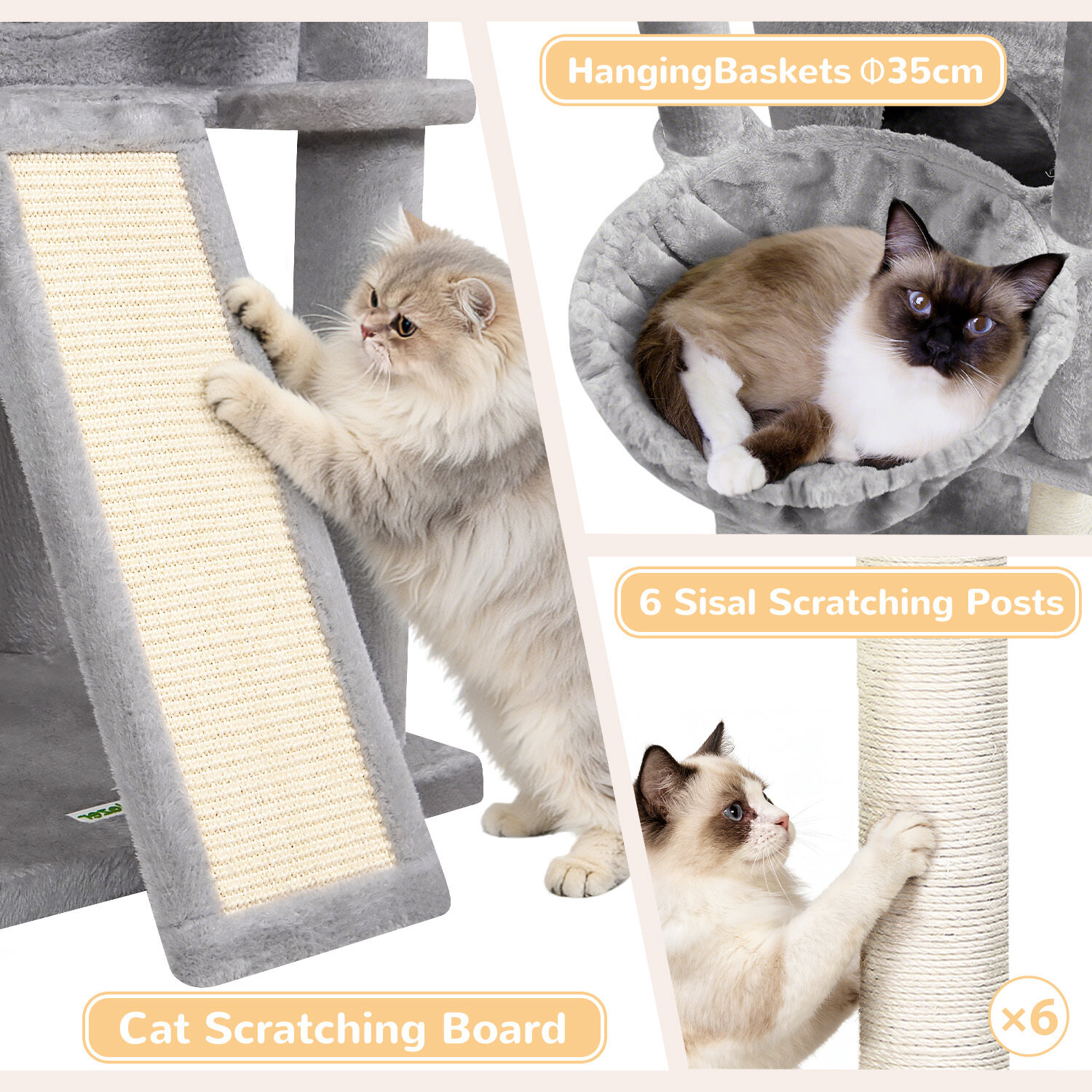 globlazer-f84b-arbre-chat-gris-clair-84-pouces-grand-xxl image 5