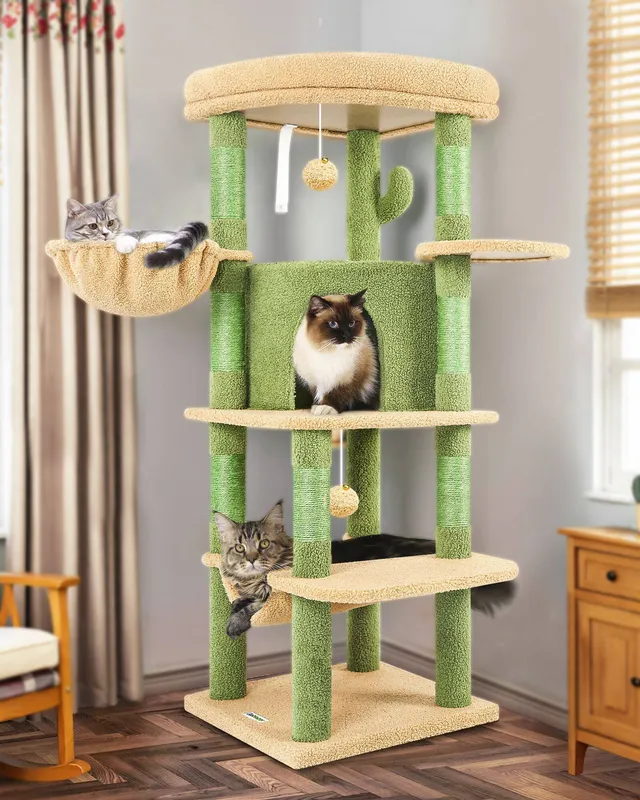 globlazer-c-series-c51-arbre-chat-cactus-51-pouces-vert image 1