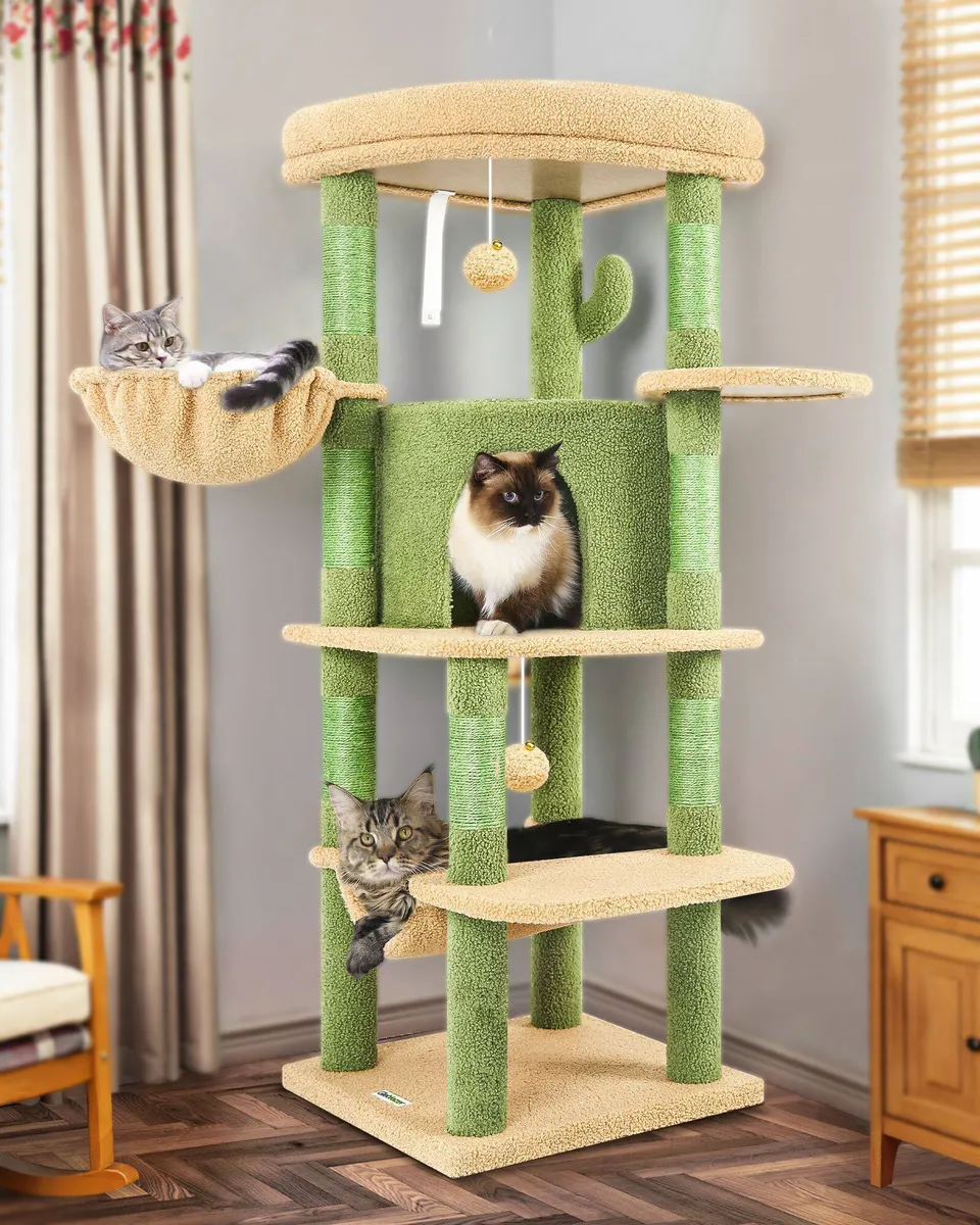 globlazer-c-series-c51-arbre-chat-cactus-51-pouces-vert image 1