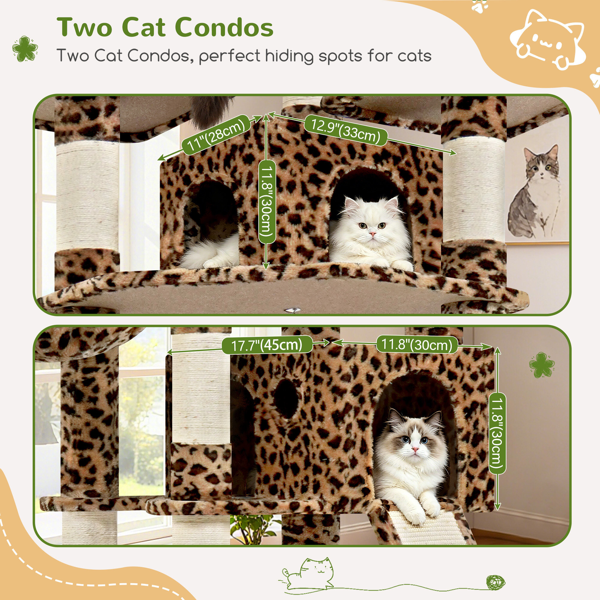 globlazer-f-series-f83d-arbre-chat-l-opard-83-pouces-xxl image 4