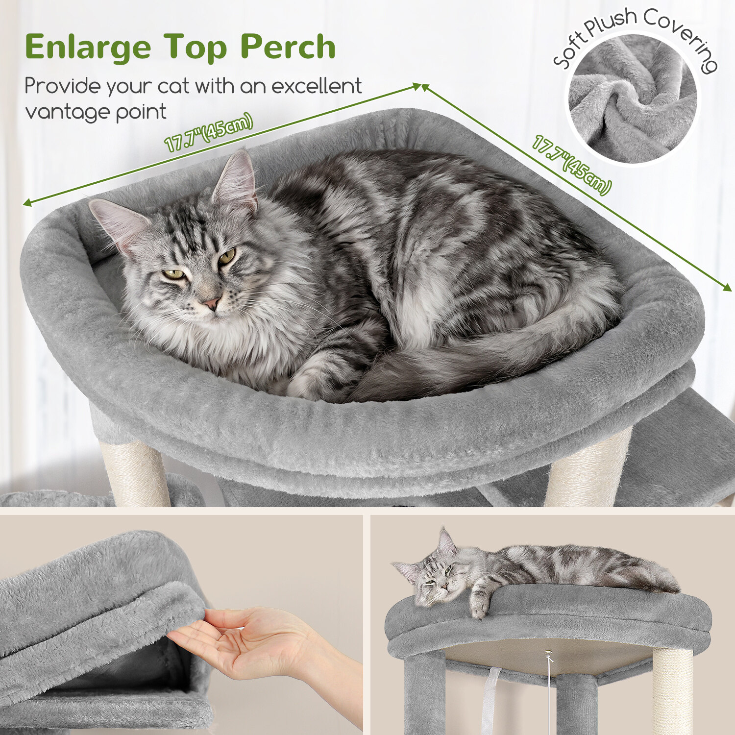 globlazer-s-series-s74g-arbre-chat-gris-clair-188-cm image 5