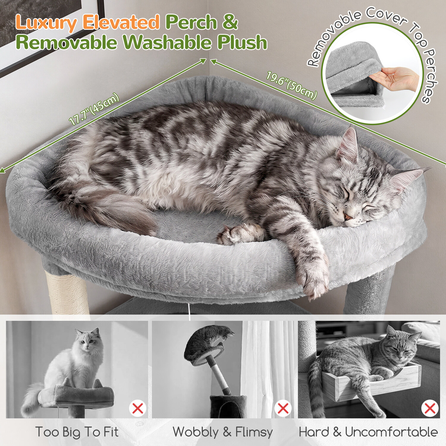 globlazer-c74-arbre-chat-gris-clair-74-pouces image 4