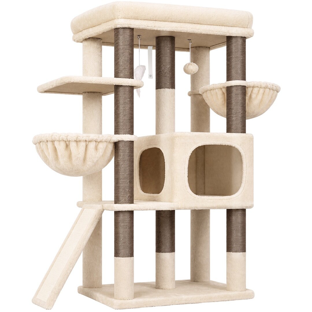 globlazer-52-pouces-arbre-chat-beige-plateforme-xl image 2