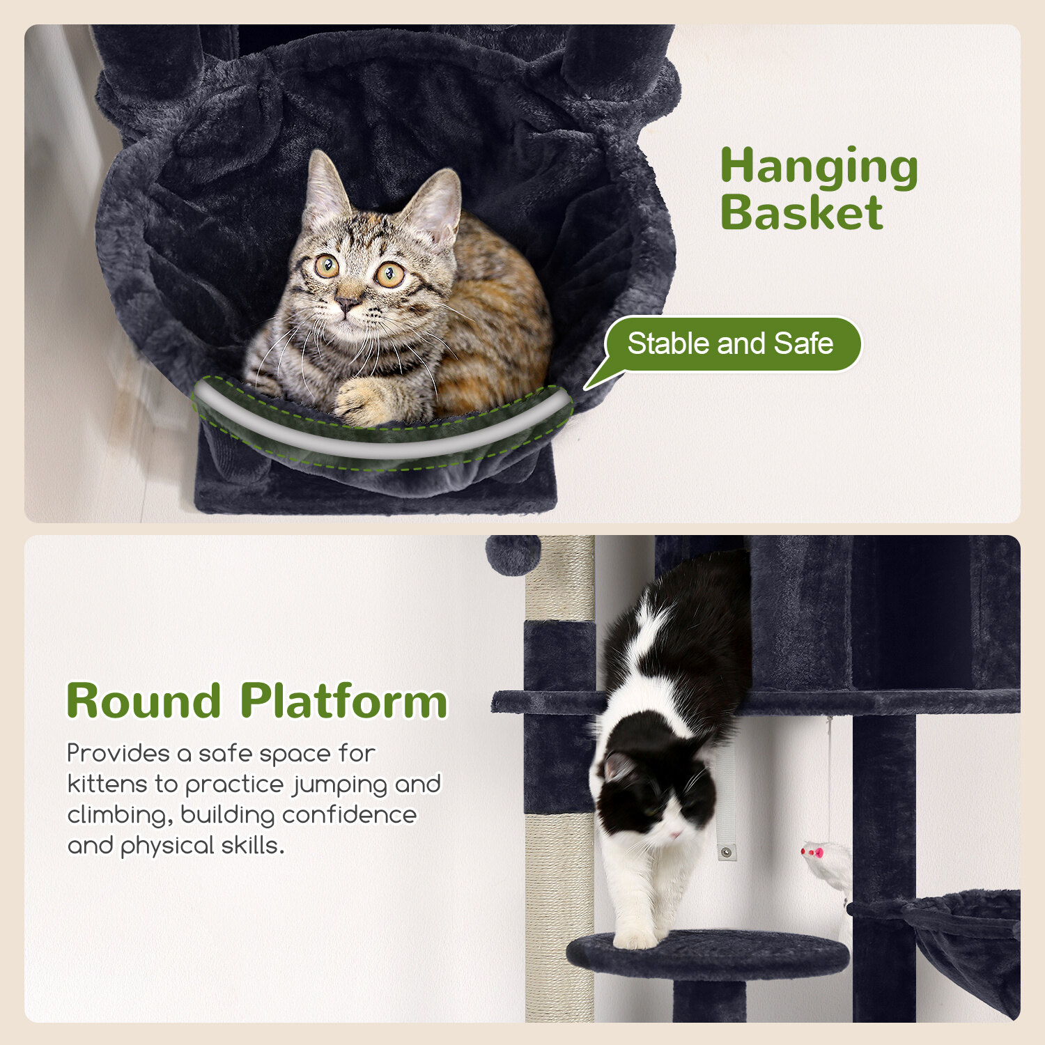 globlazer-f-series-f82-arbre-chat-gris-fonc-82-pouces-xl image 5