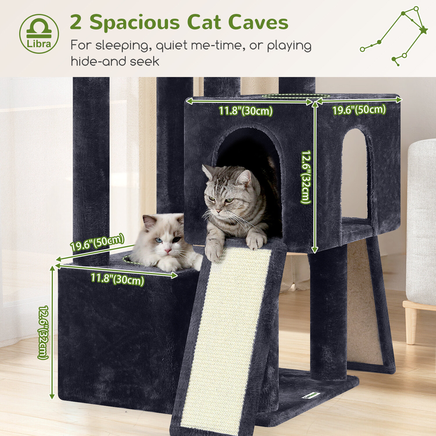 globlazer-z78-arbre-chat-gris-fonc-78-pouces-grand image 3