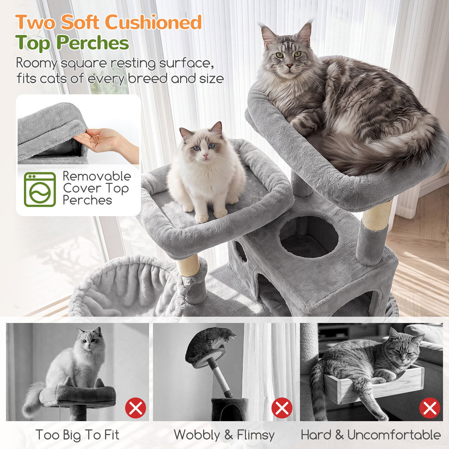 globlazer-f-series-f74h-arbre-chat-gris-clair-188-cm image 4
