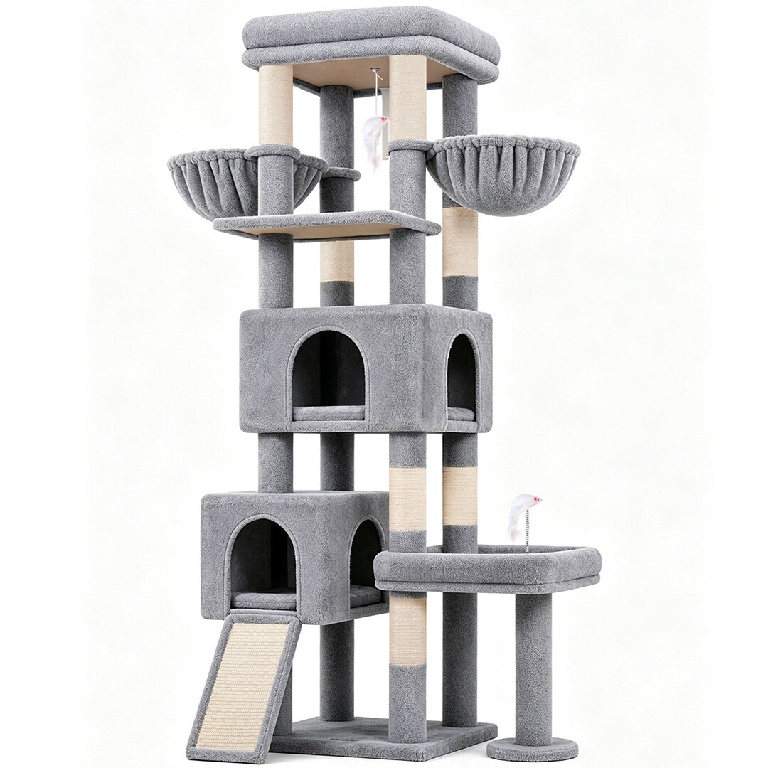 globlazer-s-series-s73b-arbre-chat-gris-clair-185-cm-robuste image 2