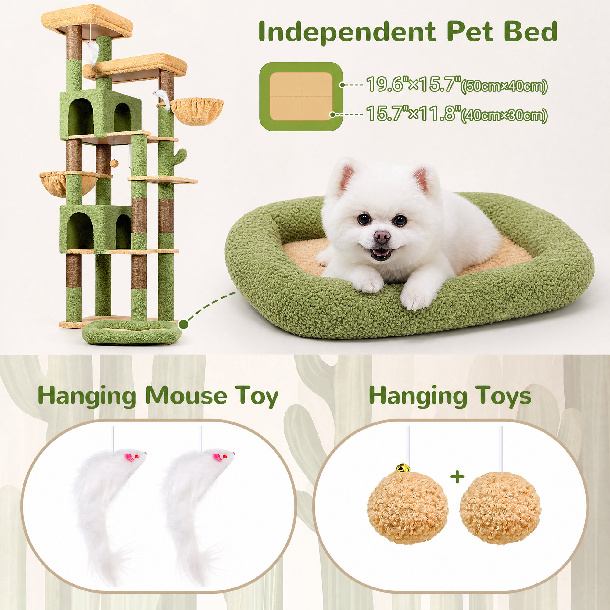 globlazer-s81c-arbre-chat-grand-vert-cactus-206-cm image 6