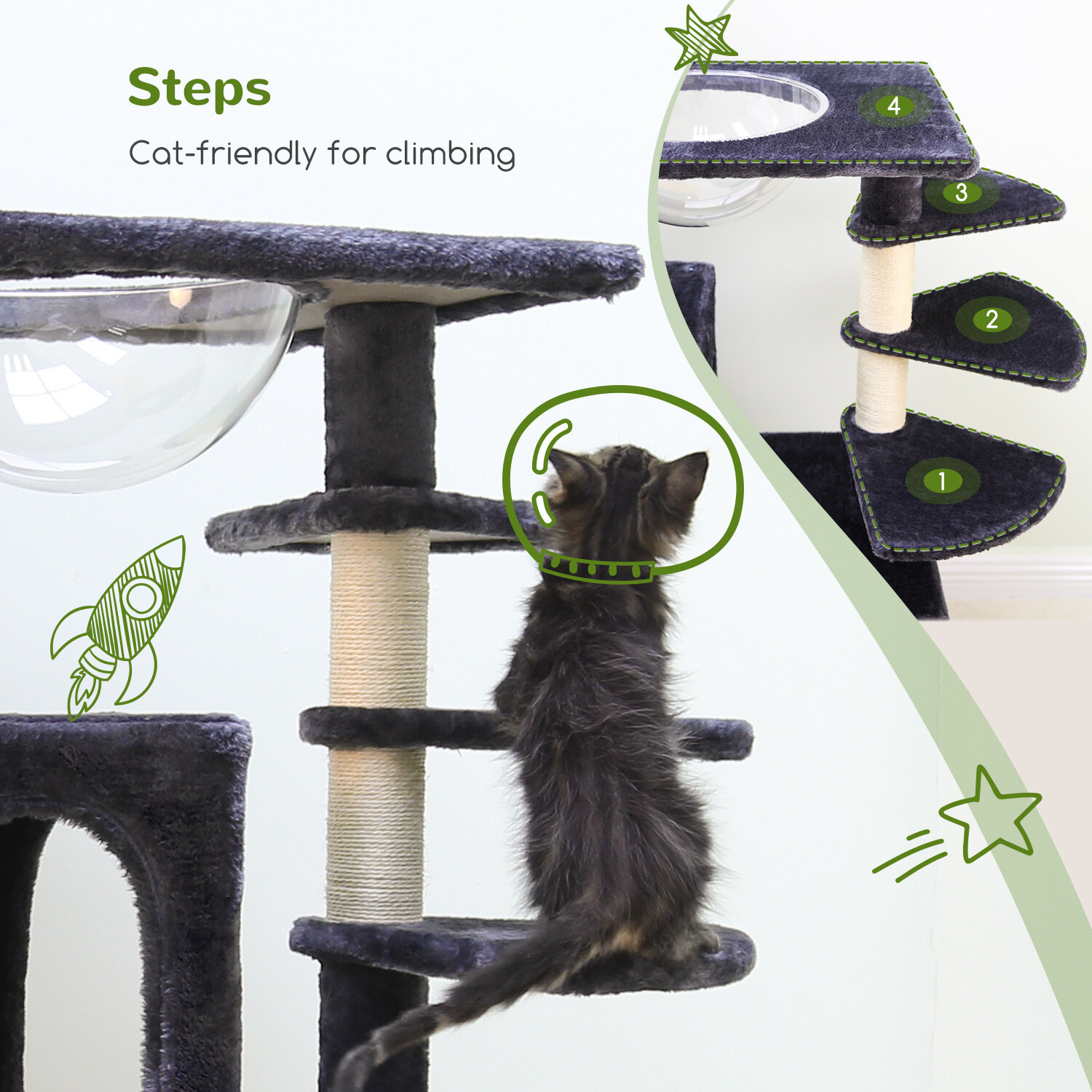 globlazer-f-series-f57-arbre-chat-gris-fonc-57-pouces image 4