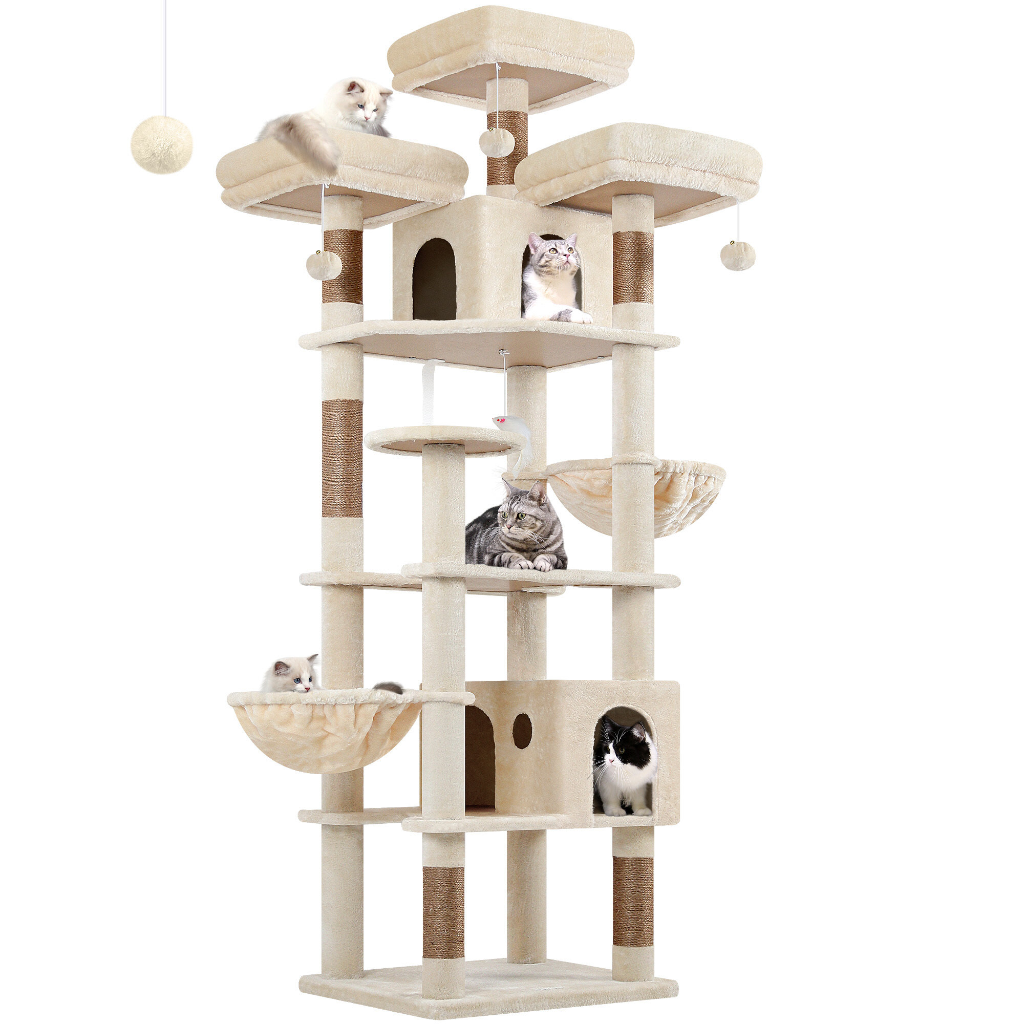 globlazer-f82-arbre-chat-208-cm-beige-grand-chat image 3