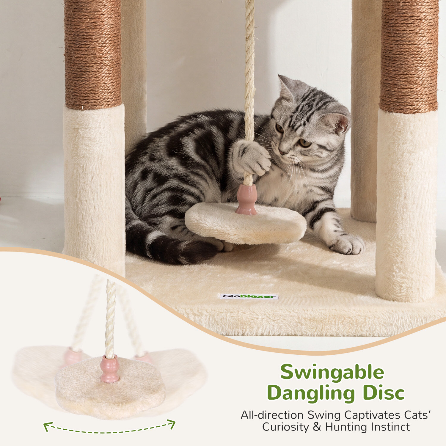 globlazer-f-series-f75b-arbre-chat-beige-190-cm image 3