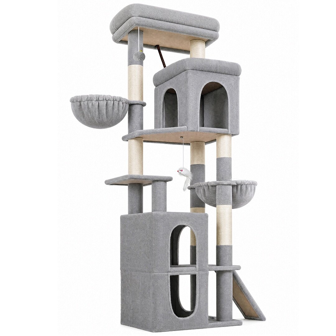 globlazer-f70f-arbre-chat-70-pouces-gris-clair-grand image 2