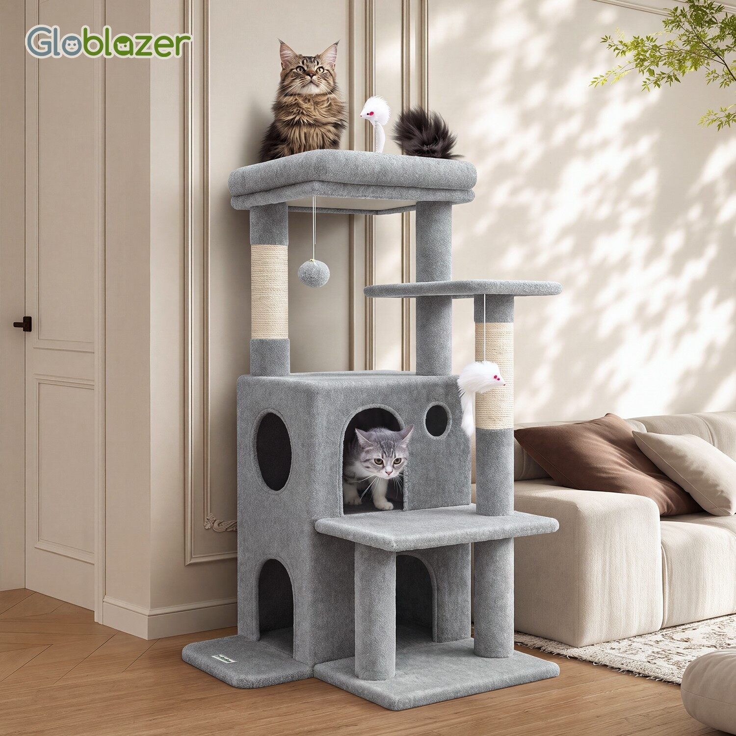 globlazer-f-series-fc50-arbre-chat-gris-clair-127-cm image 7
