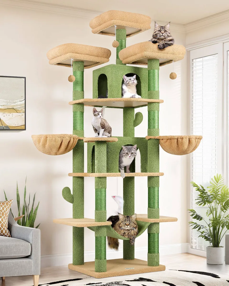 globlazer-f-series-f80-arbre-chat-vert-cactus-80-pouces-grand image 1