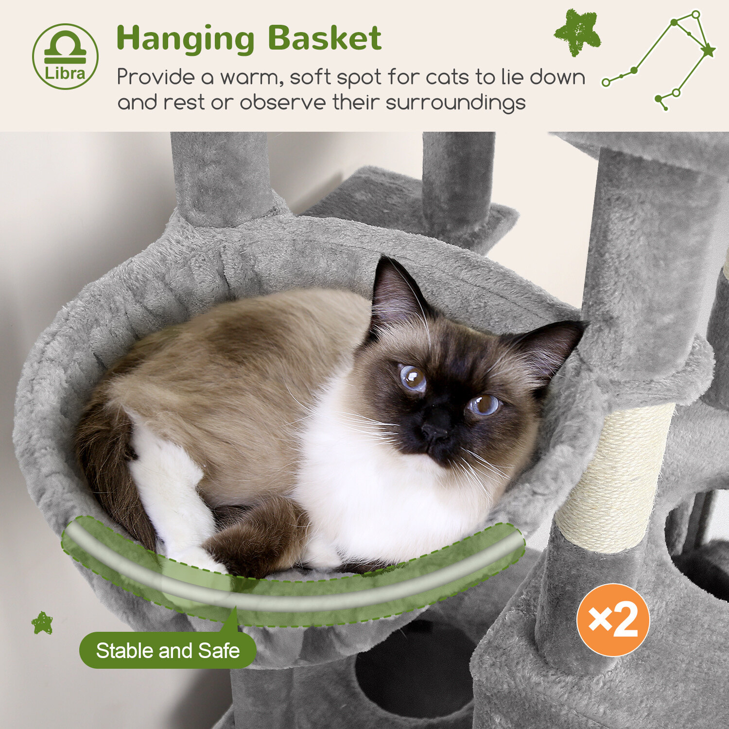 globlazer-z78-arbre-chat-grand-198-cm-gris-clair image 5