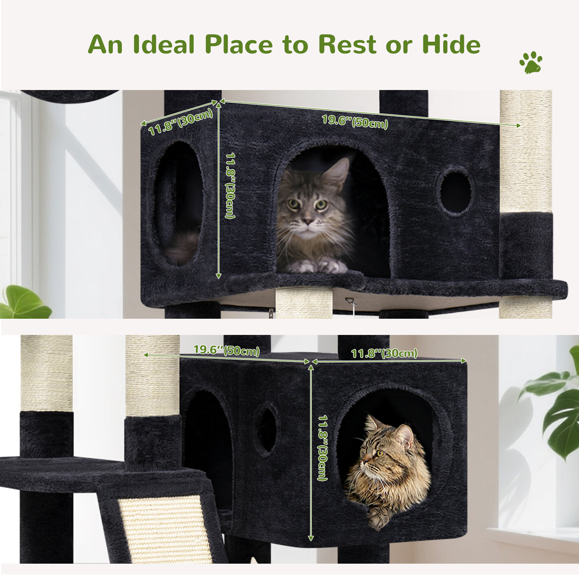 globlazer-s-series-s77c-arbre-chat-gris-fonc-77-pouces image 4