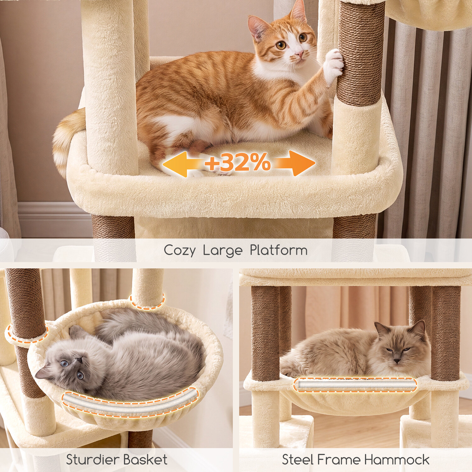 globlazer-s-series-s72g-arbre-chat-beige-72-pouces image 8