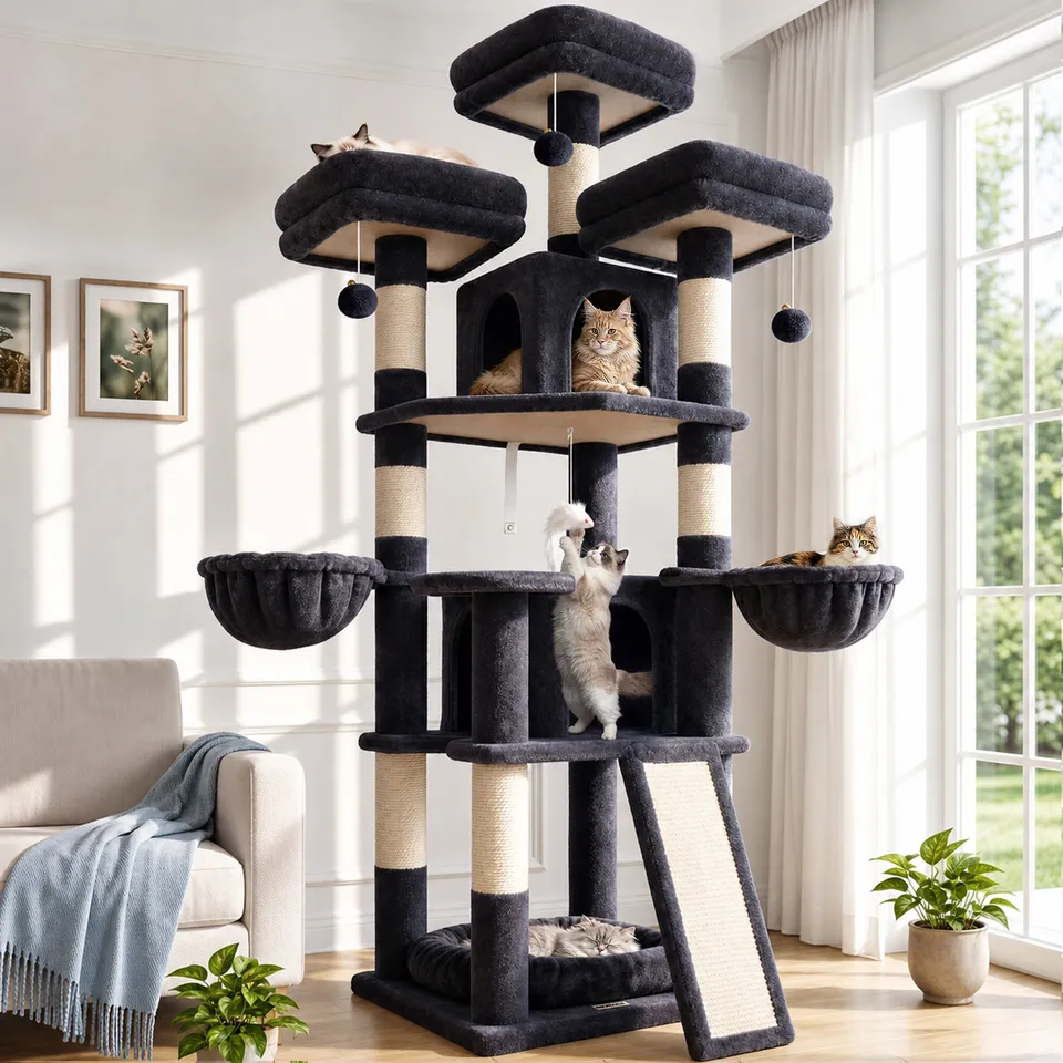 globlazer-f-series-f70h-arbre-chat-gris-fonc-70-pouces-haut image 1