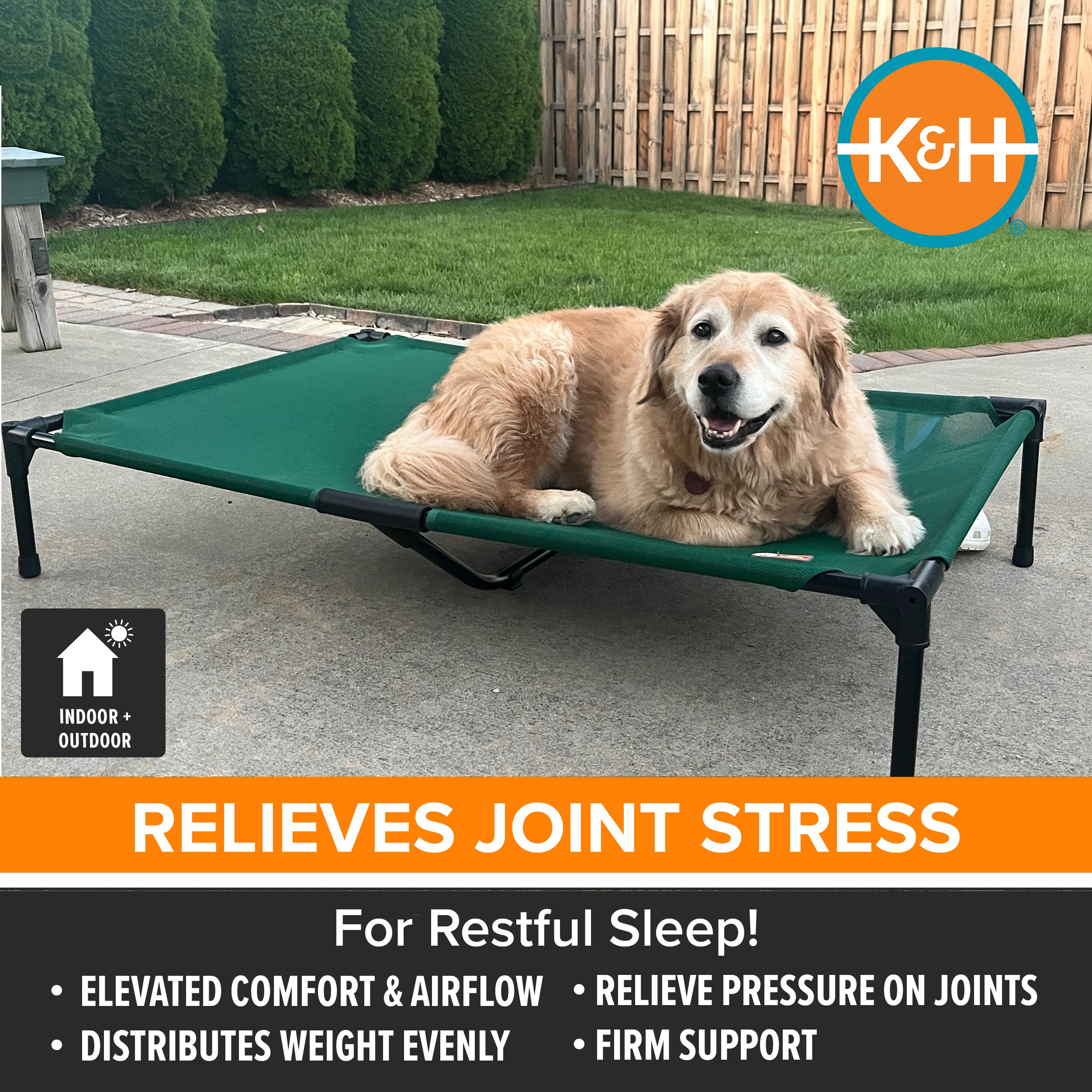 k-h-dog-cot-lit-chien-sur-lev-large-42x30-gris image 2