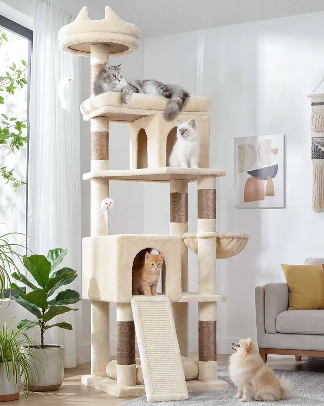 globlazer-s72-s-series-arbre-chat-beige-183-cm-robuste image 1