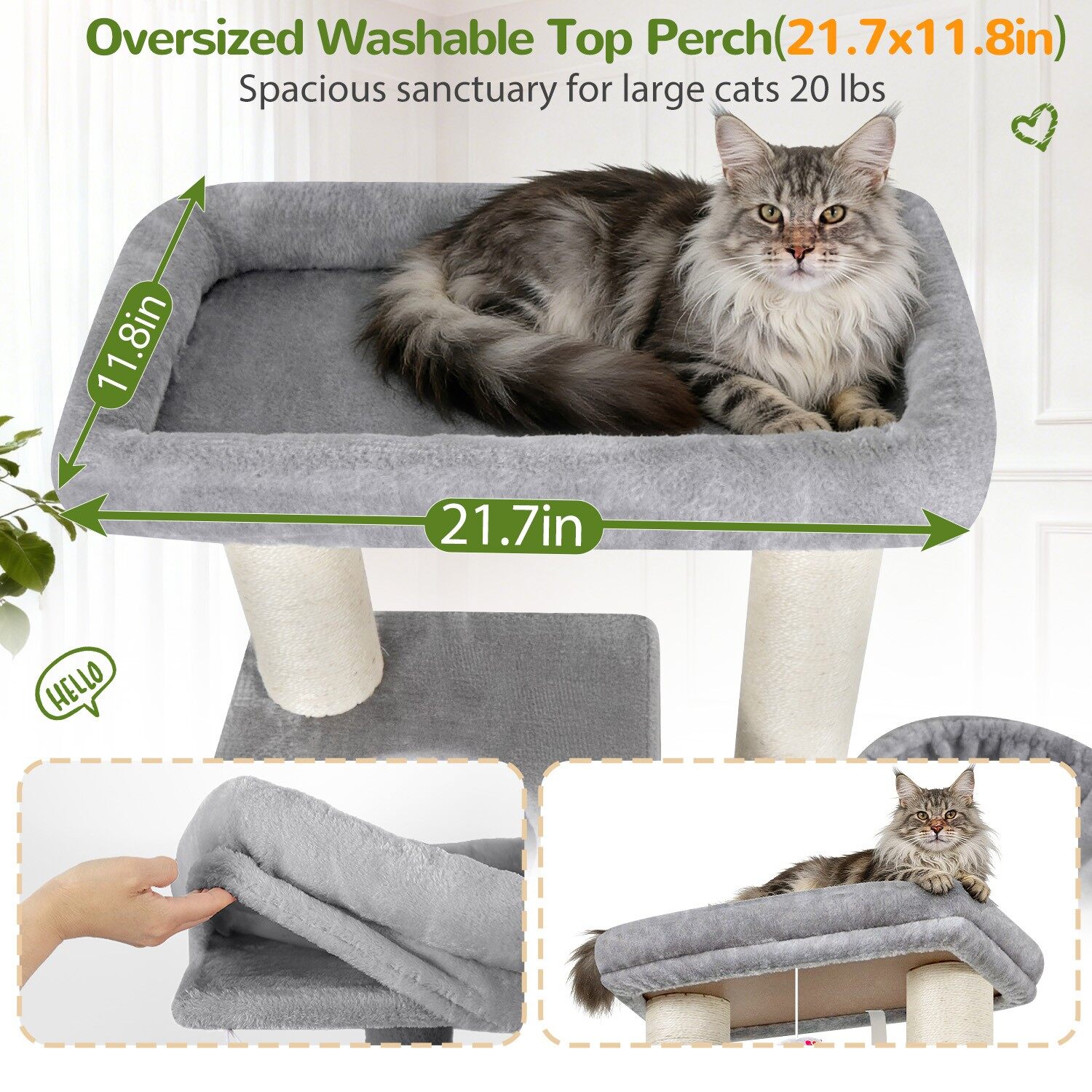 globlazer-s67-arbre-a-chat-gris-clair-170-cm image 5