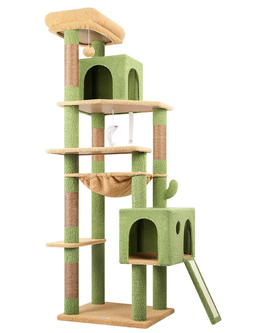 globlazer-f70-pro-arbre-chat-cactus-vert-70-pouces-niche image 2