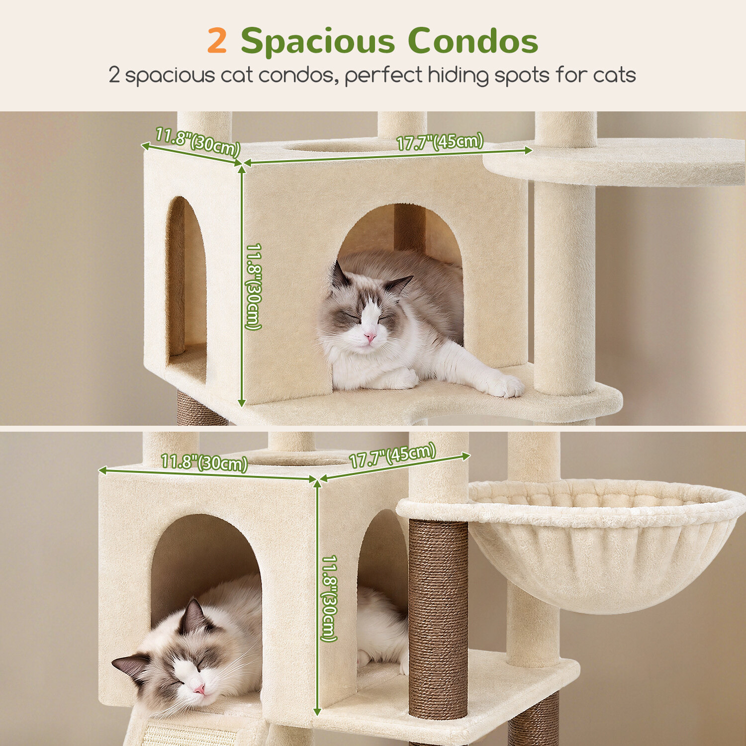 globlazer-c-series-c74-arbre-chat-beige-74-pouces-grand image 3