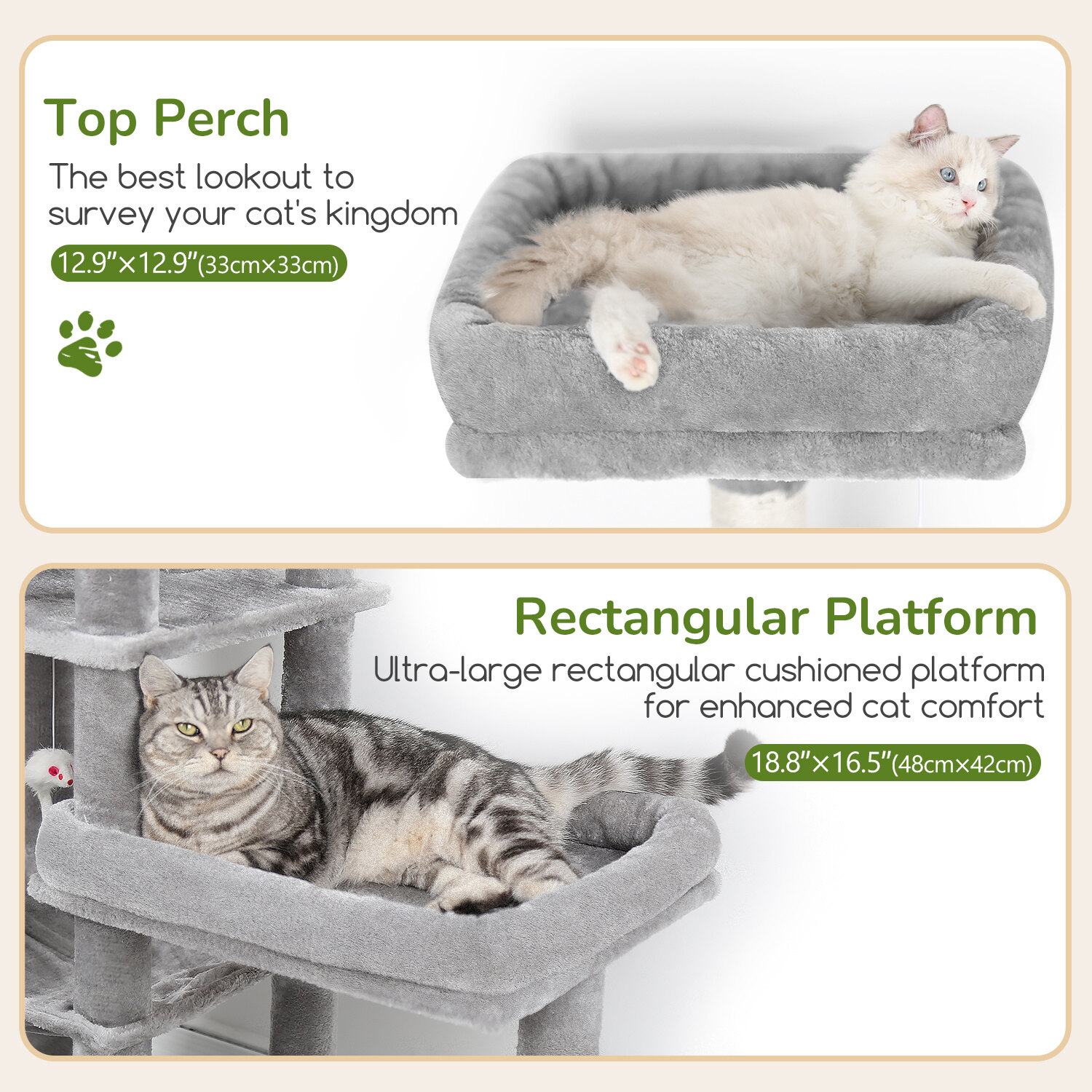 globlazer-s-series-s65-arbre-chat-gris-clair-65-pouces-robuste image 5