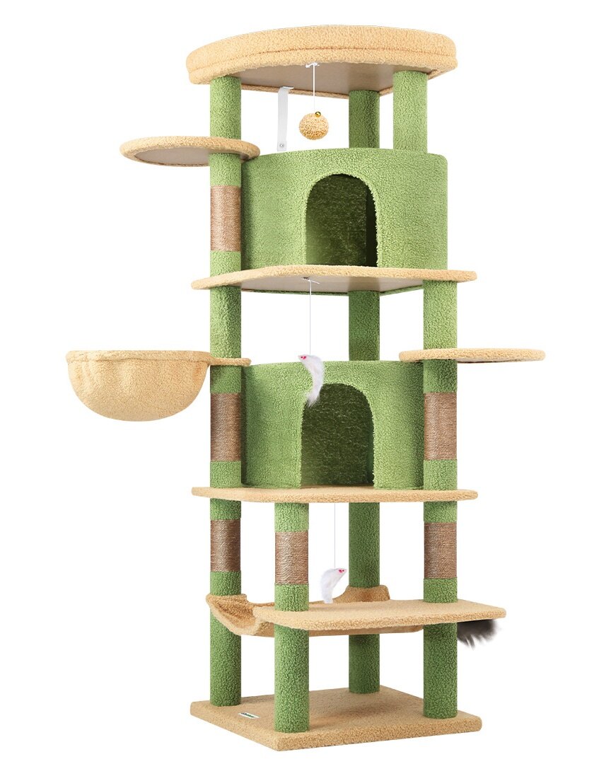 globlazer-c-series-c66-arbre-chat-vert-cactus-66-pouces-angle image 2