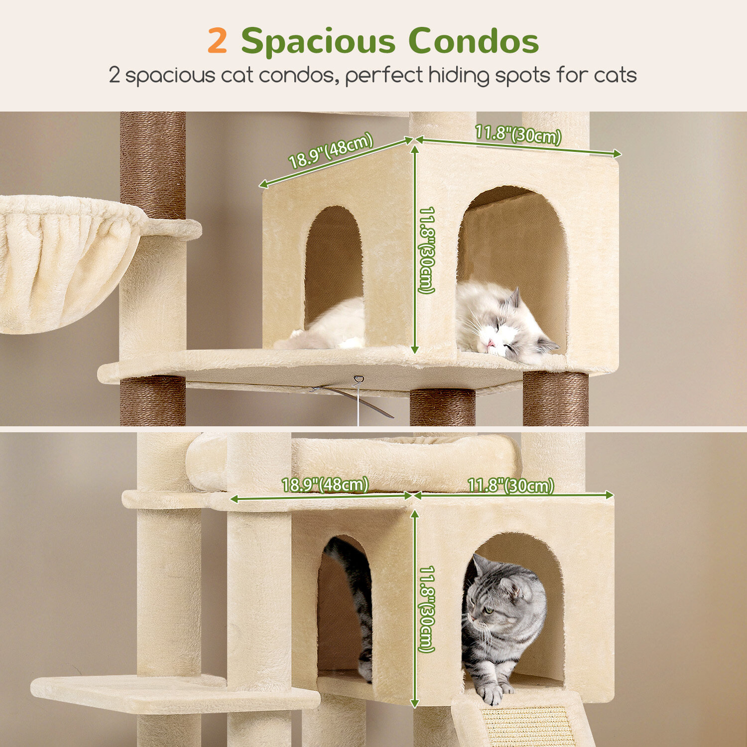 globlazer-f75c-arbre-chat-beige-75-pouces image 3