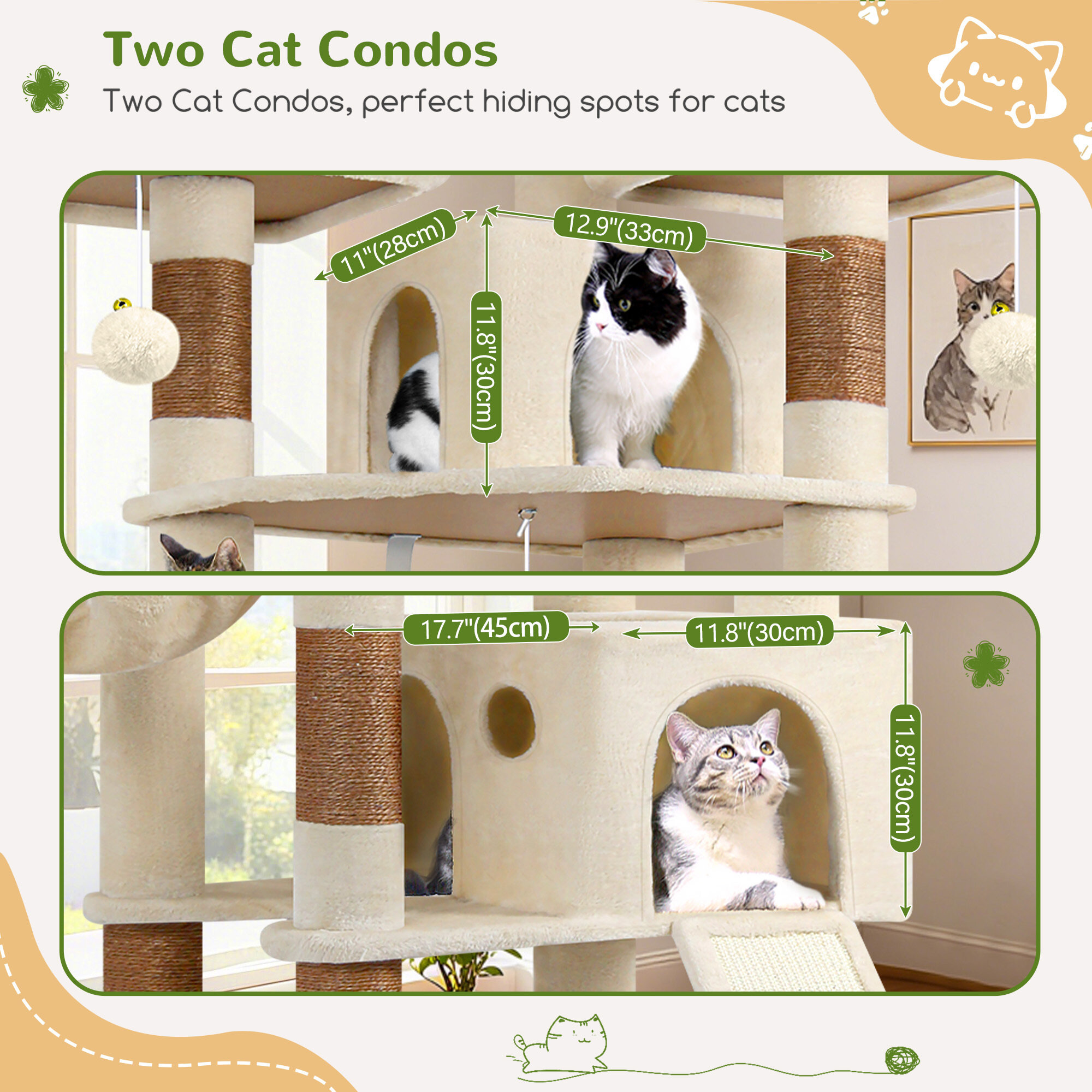 globlazer-f83d-arbre-chat-grand-beige-211-cm image 4