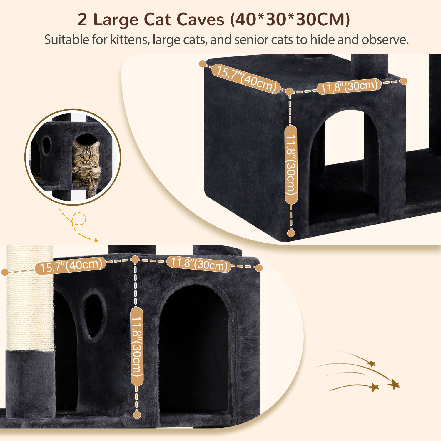 globlazer-s76b-arbre-chat-gris-fonc-76-pouces image 3