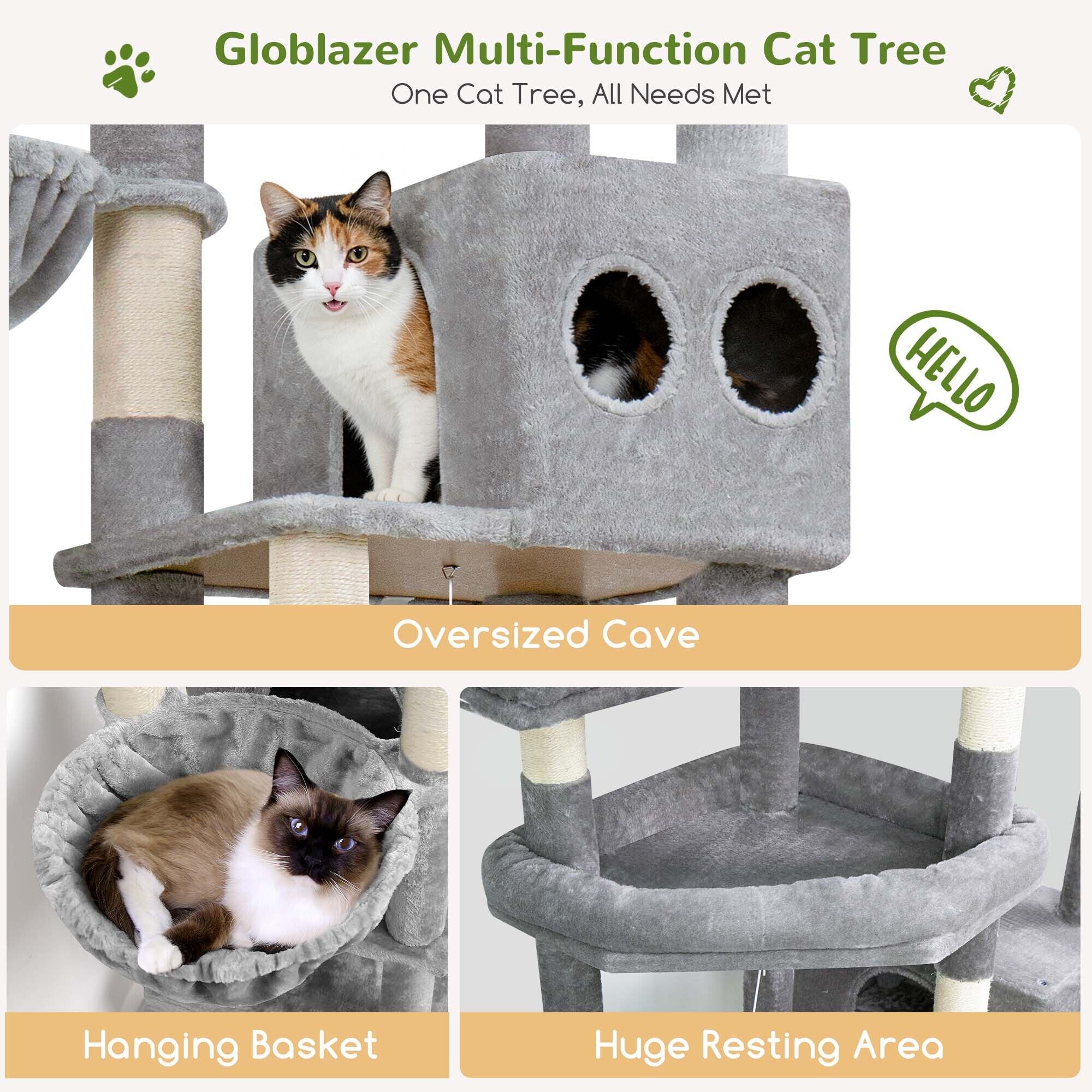 globlazer-s-series-s82d-arbre-chat-gris-clair-208-cm image 4