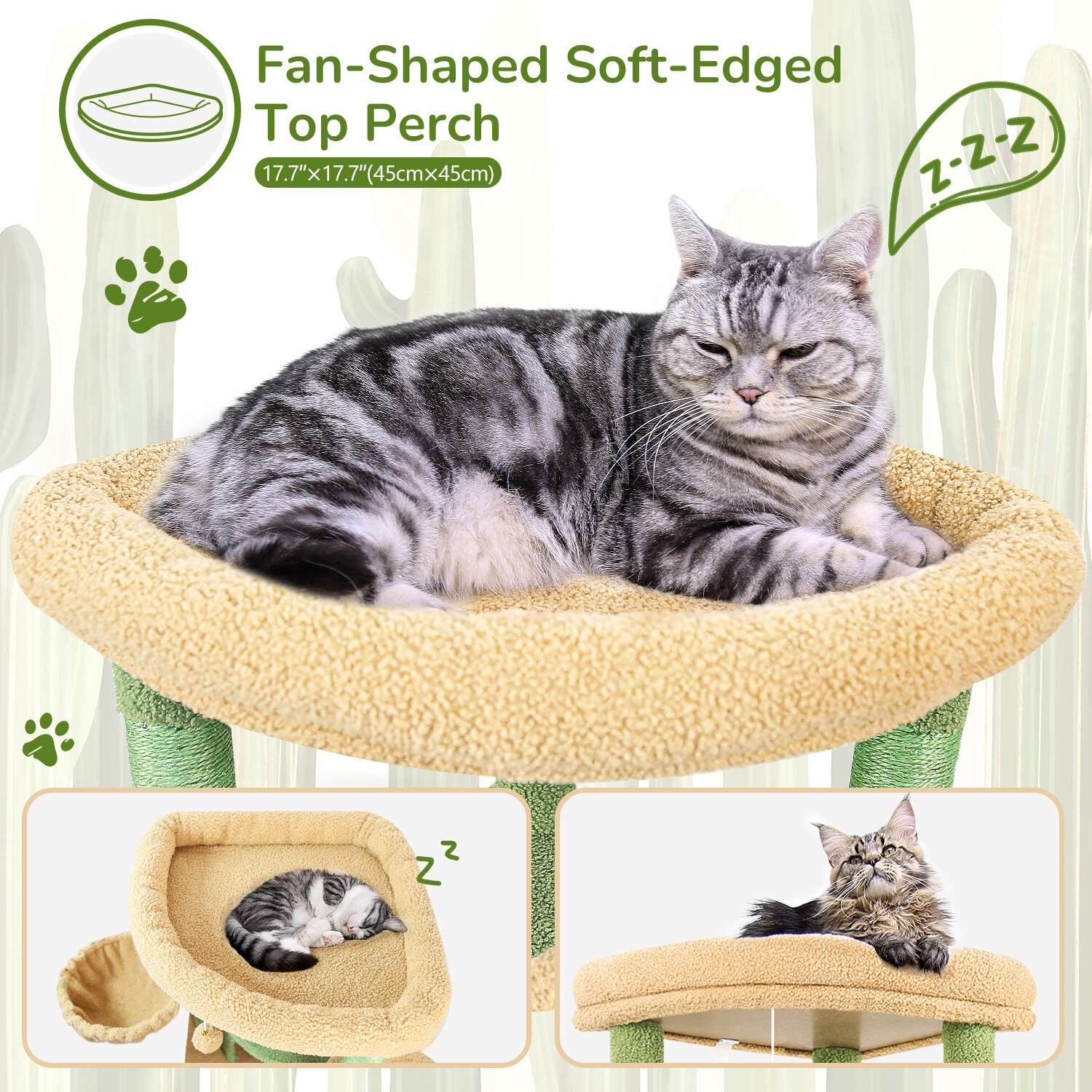 globlazer-c-series-c51-arbre-chat-cactus-51-pouces-vert image 4