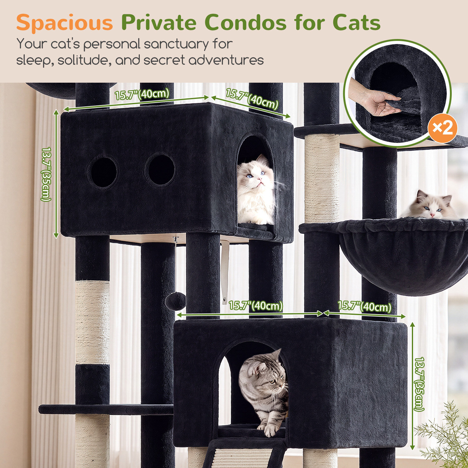 globlazer-s76e-arbre-chat-gris-fonc-193-cm-haut image 3