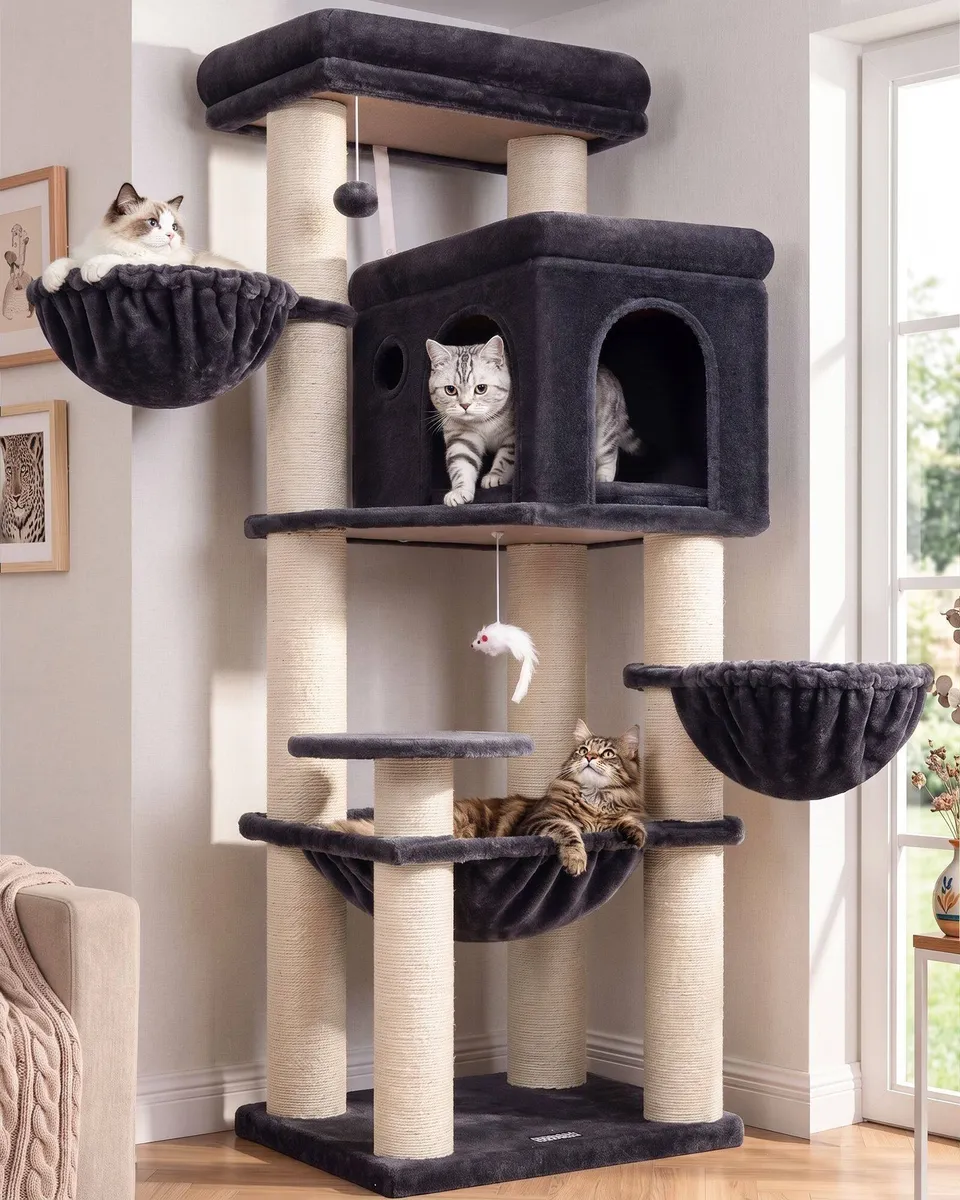 globlazer-s-series-s65g-arbre-chat-gris-fonc-65-pouces image 1