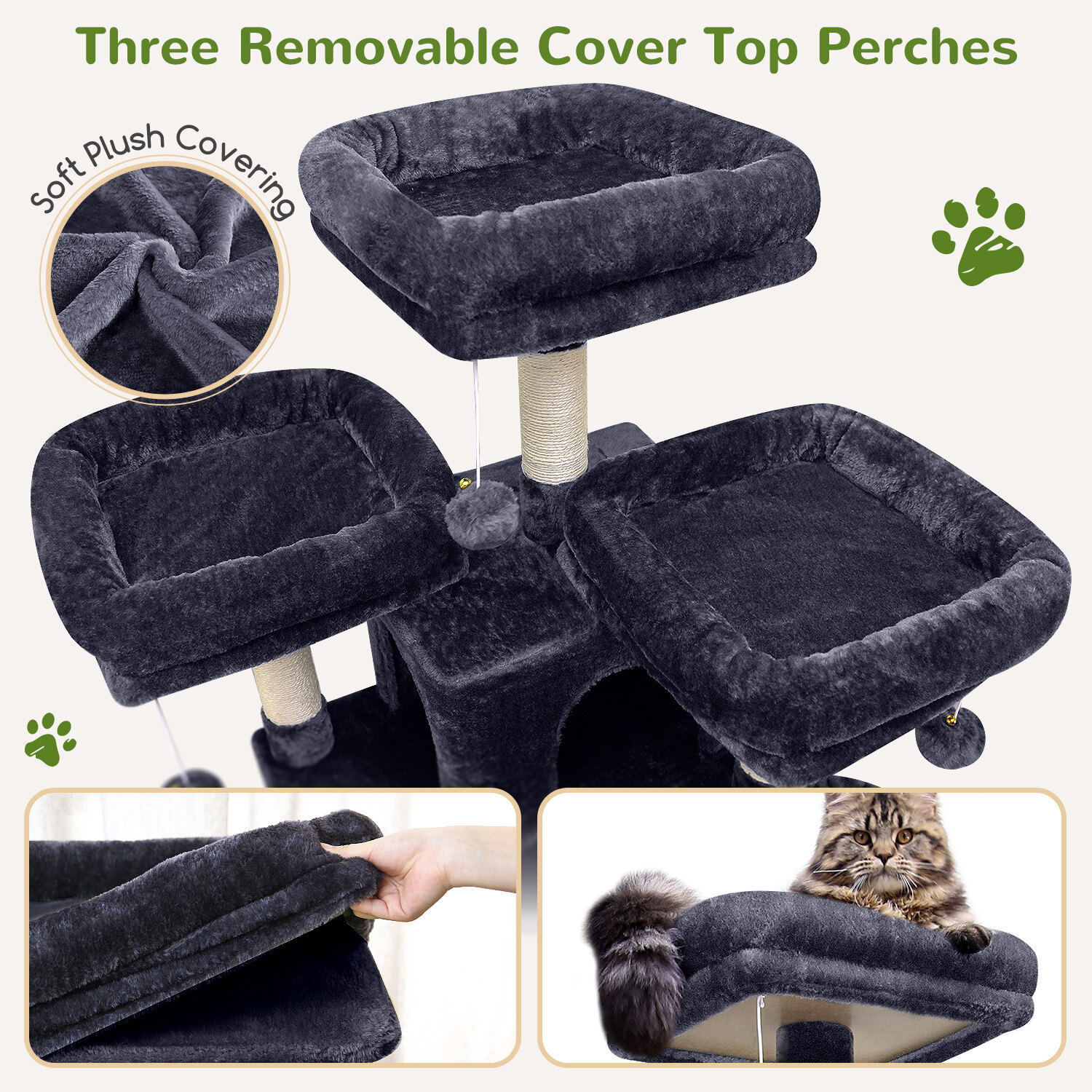 globlazer-f-series-f80-arbre-chat-gris-fonc-203-cm image 4