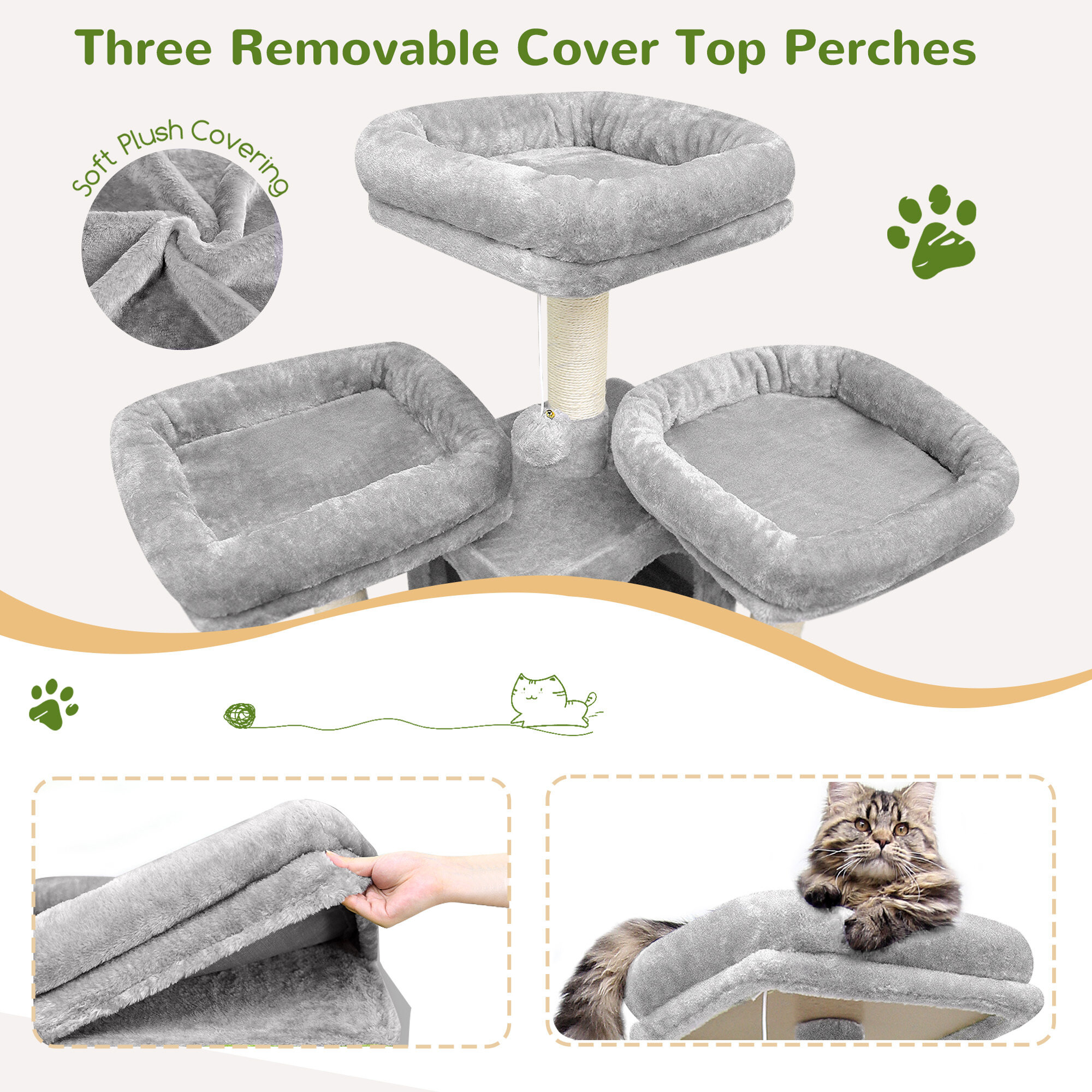 globlazer-f83d-arbre-chat-83-pouces-gris-clair-xxl image 3