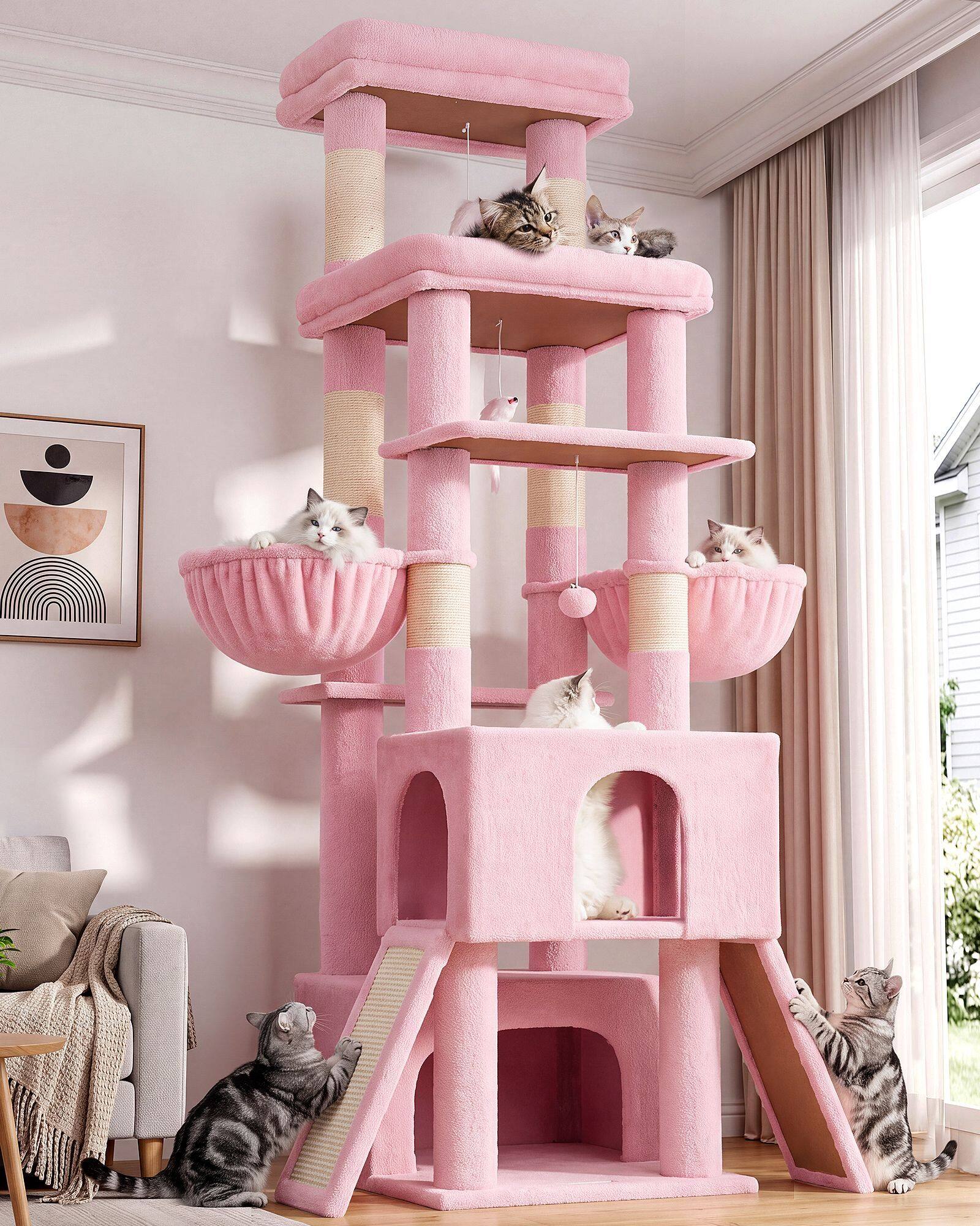 globlazer-z-series-z78-arbre-chat-rose-198-cm image 1